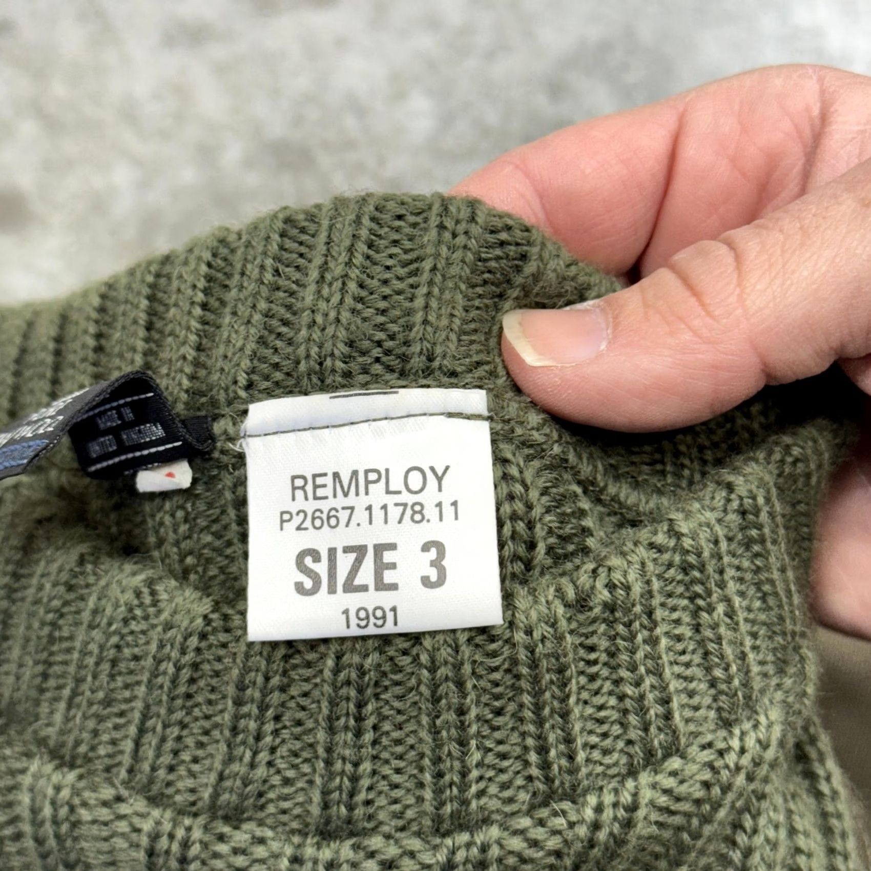 Commando VINTAGE Remploy Commando Sweater Mens Size S Olive Green Wool Military 90s Size US S / EU 44-46 / 1 - 6 Thumbnail