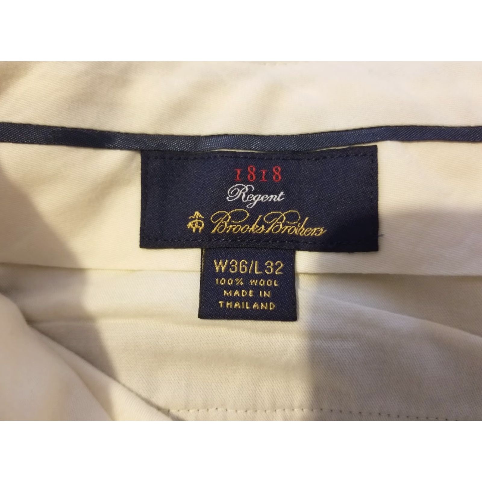 Brooks Brothers Brooks Brothers Clark Fit Advantage Chino Pants 36x32 Mens Regular Wool Beige Solid SlIash Pocket Zip Vintage No Size US 36 / EU 52 - 4 Thumbnail