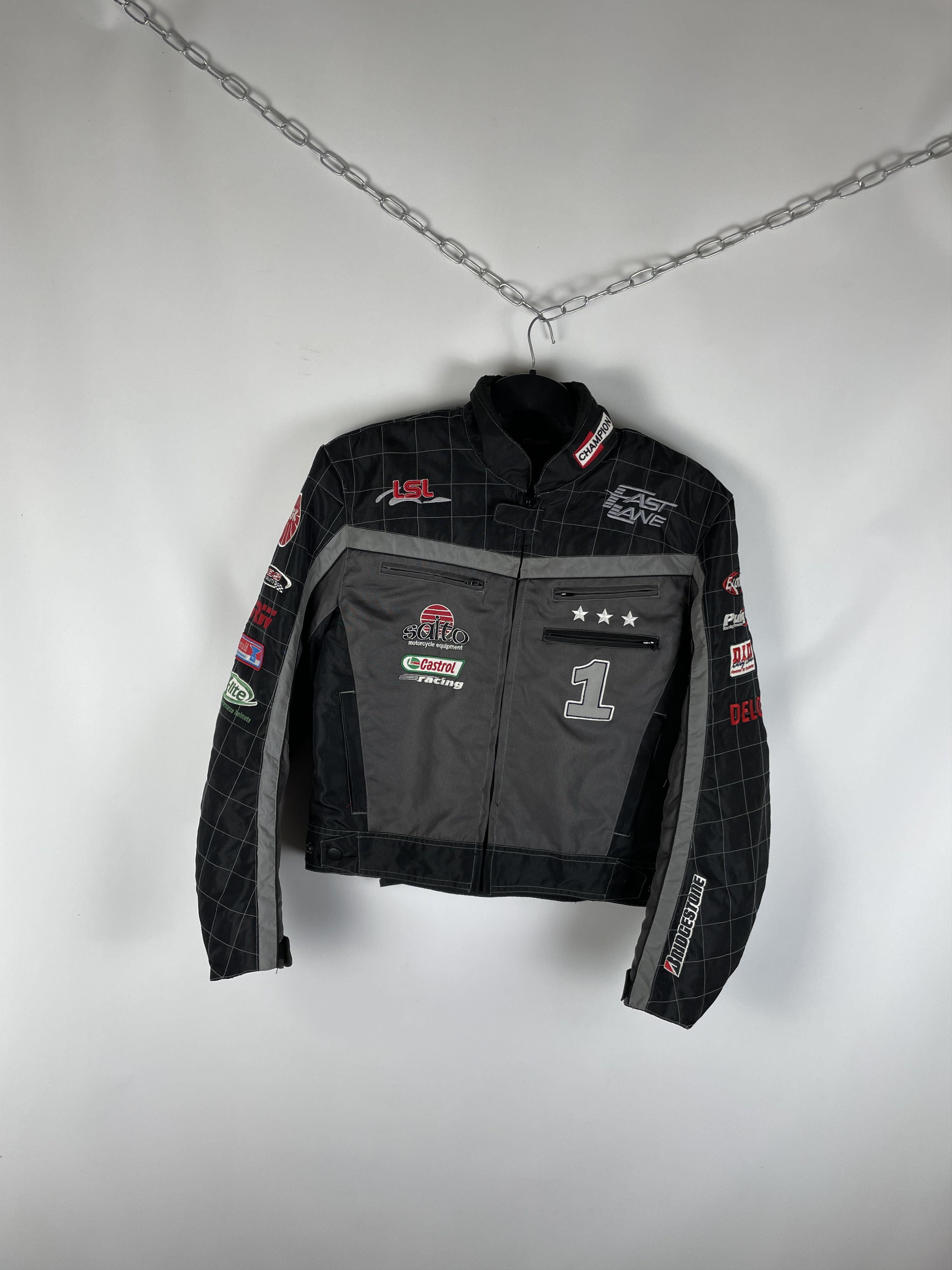 Japanese Brand Fast Lane Racing Jacket Big Logo Vintage Team Size US S / EU 44-46 / 1 - 2 Thumbnail