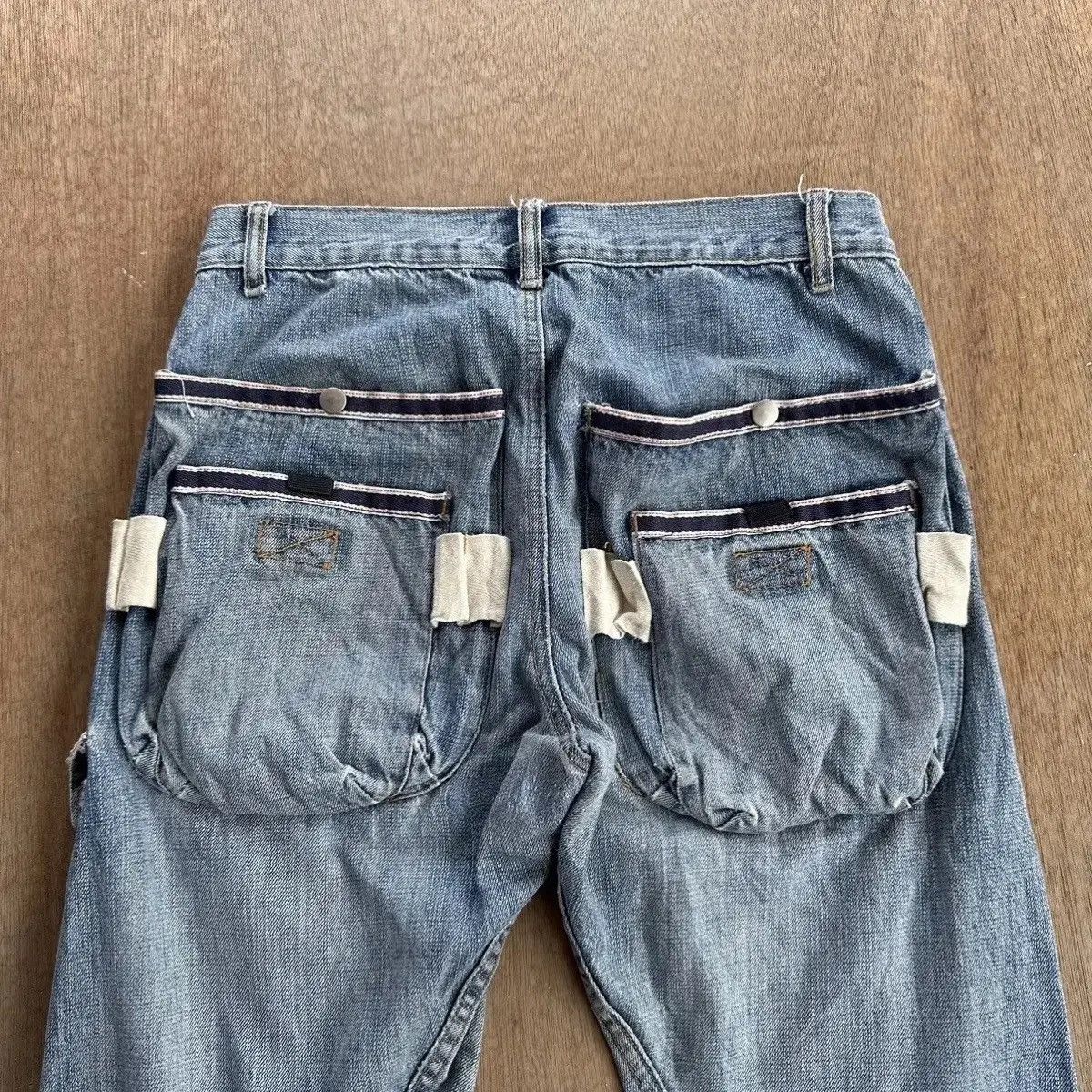 If Six Was Nine STEALS VINTAGE AFT JEAN REDLINE CURVE/BANANA LEG DENIM PANTS Size US 30 / EU 46 - 13 Thumbnail