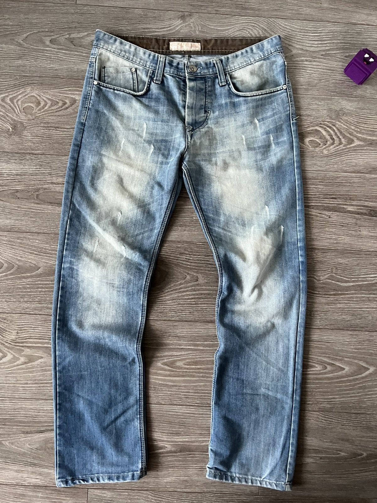 G-Star G Star Vintage Y2k Opium Distressed Denim Embroidered Jeans Size US 33 - 18 Thumbnail