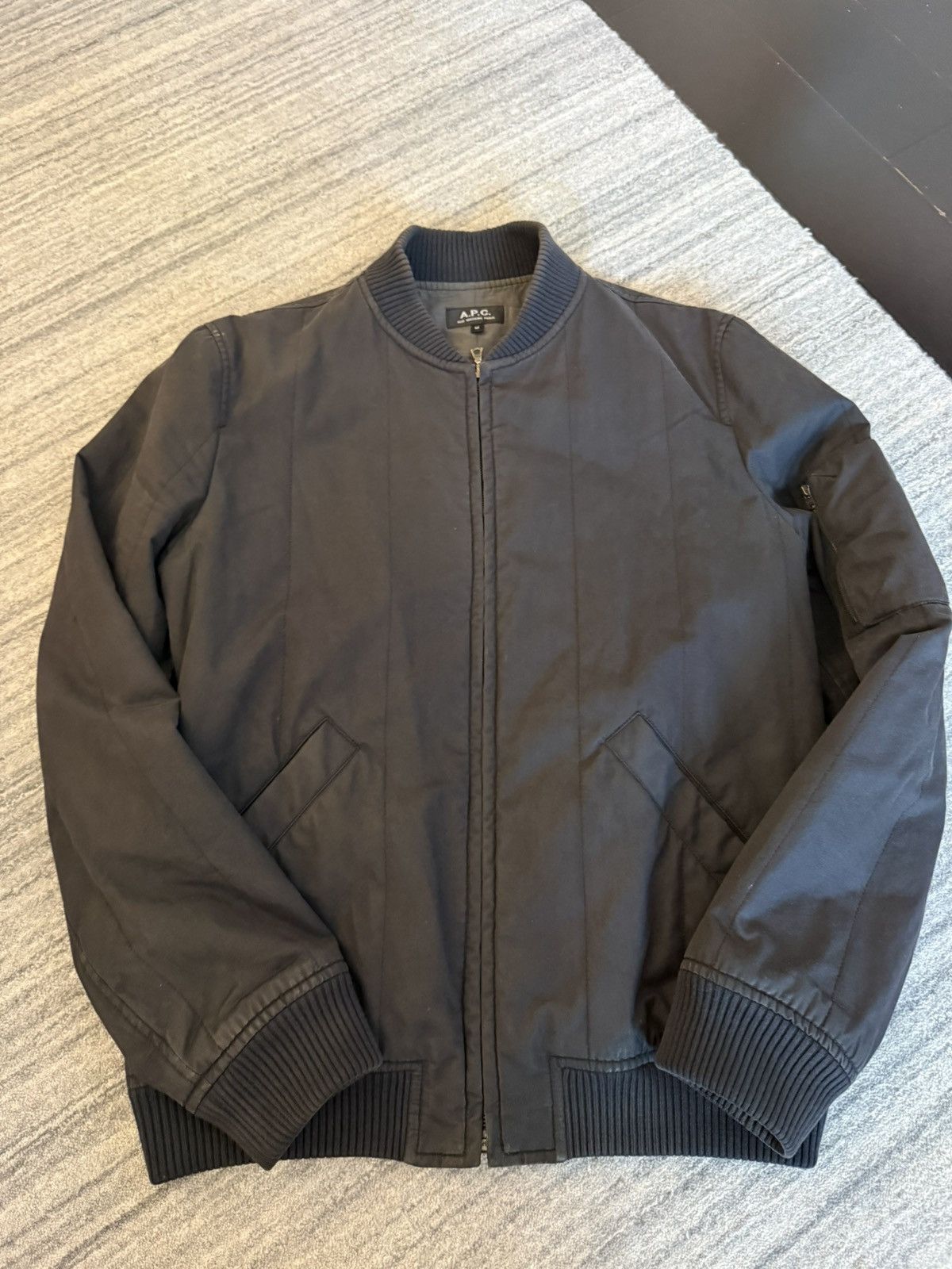 A.P.C. A.P.C. Cotton Bomber Jacket — Dark Navy Size US M / EU 48-50 / 2 - 1 Thumbnail