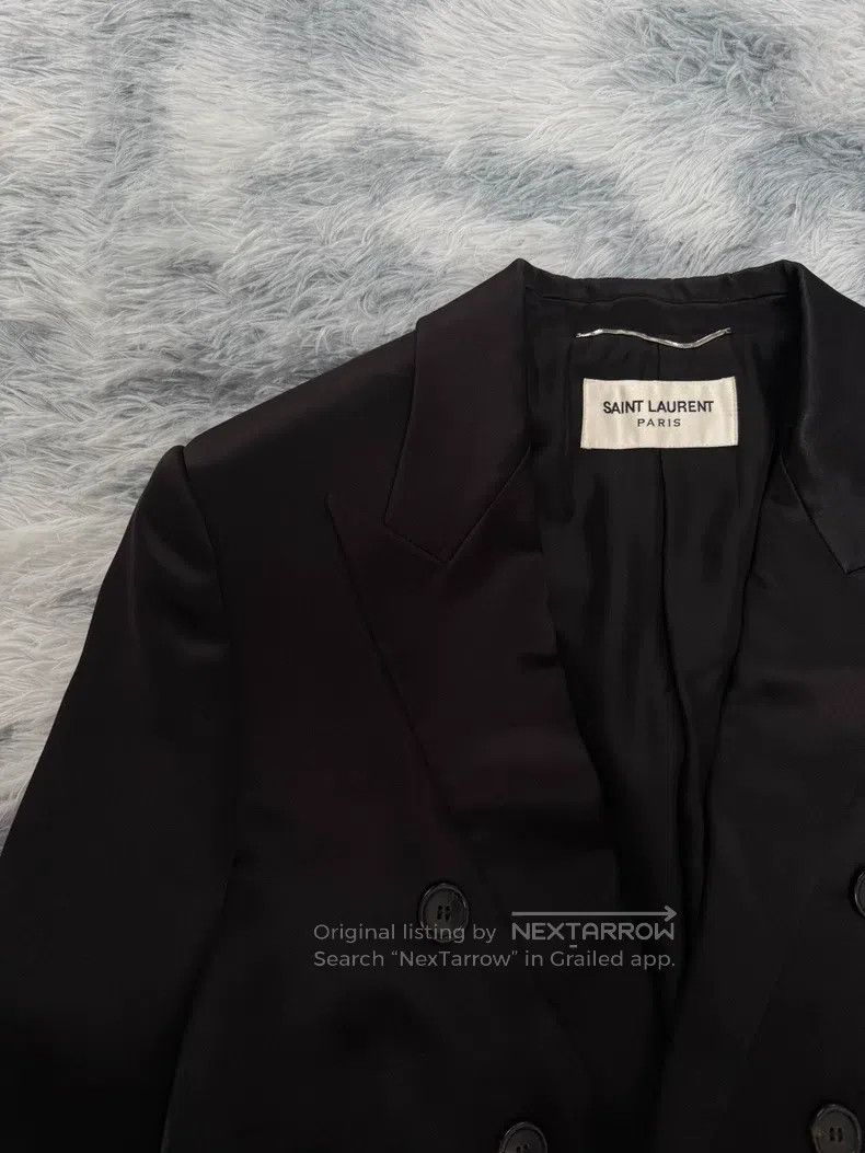 Saint Laurent Paris Saint Laurent Paris Satin Double-breasted Suit Size US M / EU 48-50 / 2 - 2 Thumbnail