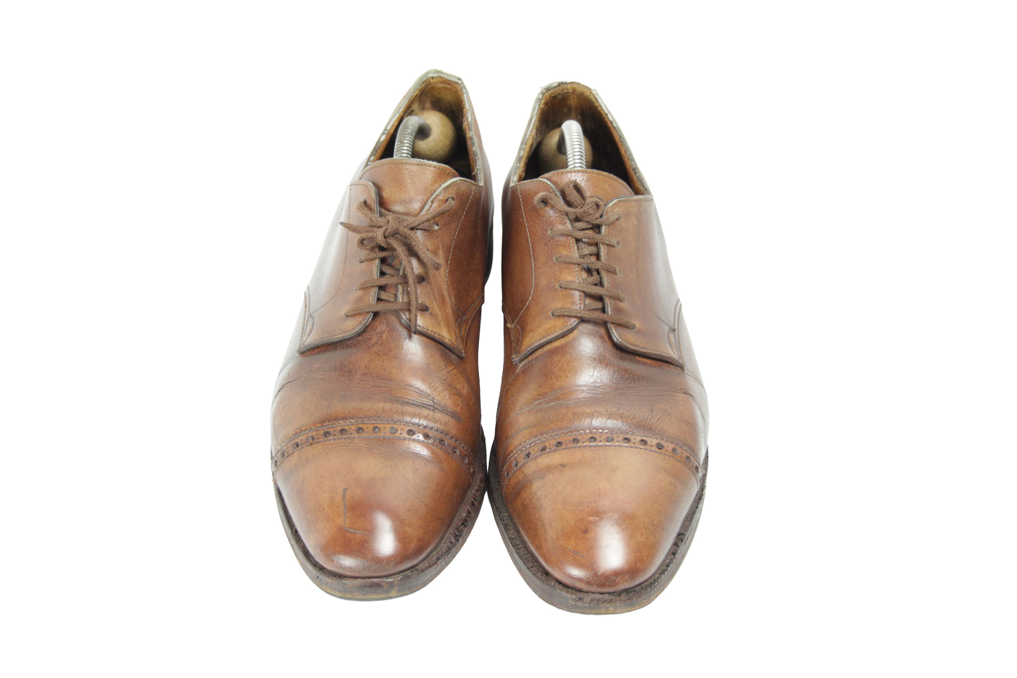 John Lobb 90S Bespoke 5-Eyelet Cap Toe Blucher Derby Vintage Size US 10.5 / EU 43-44 - 9 Thumbnail