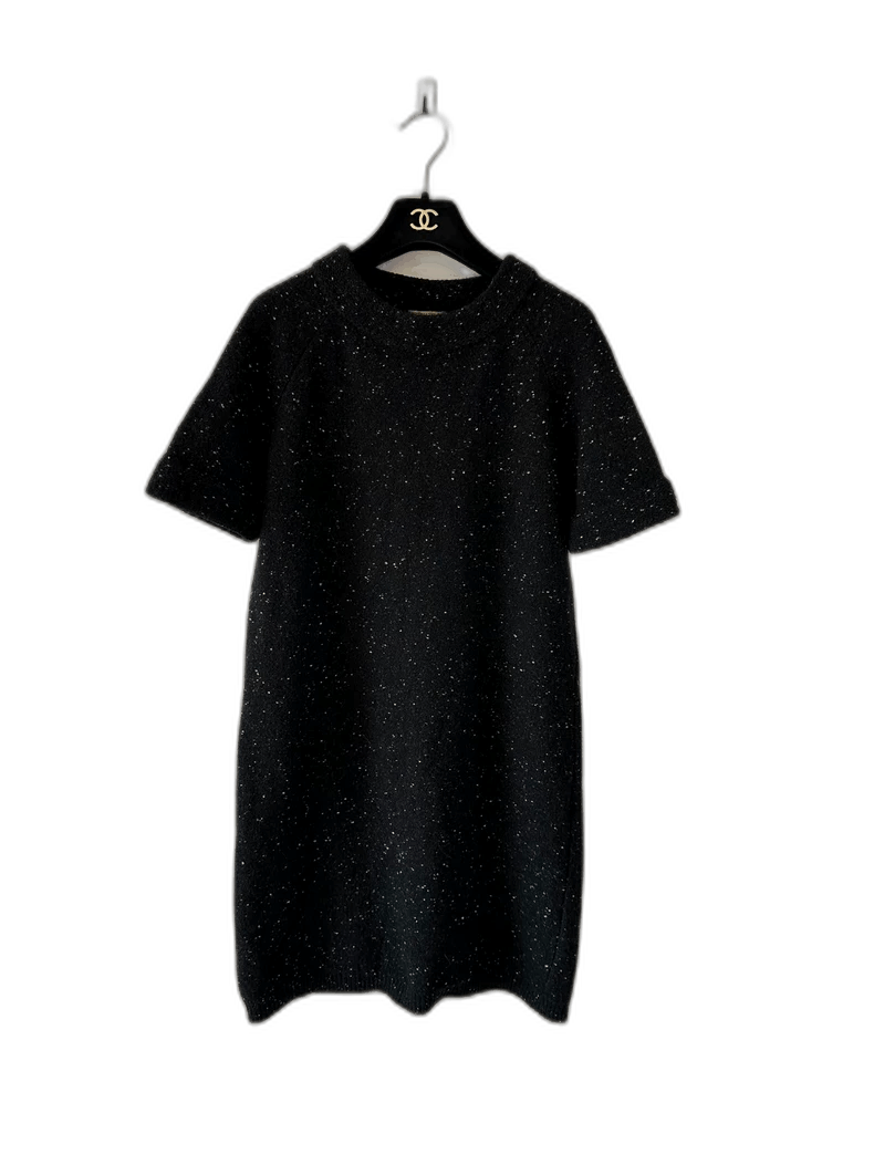 Balenciaga Knit Dress with Snowflakes in Dark Gray-2505 Size 39" - 1 Thumbnail