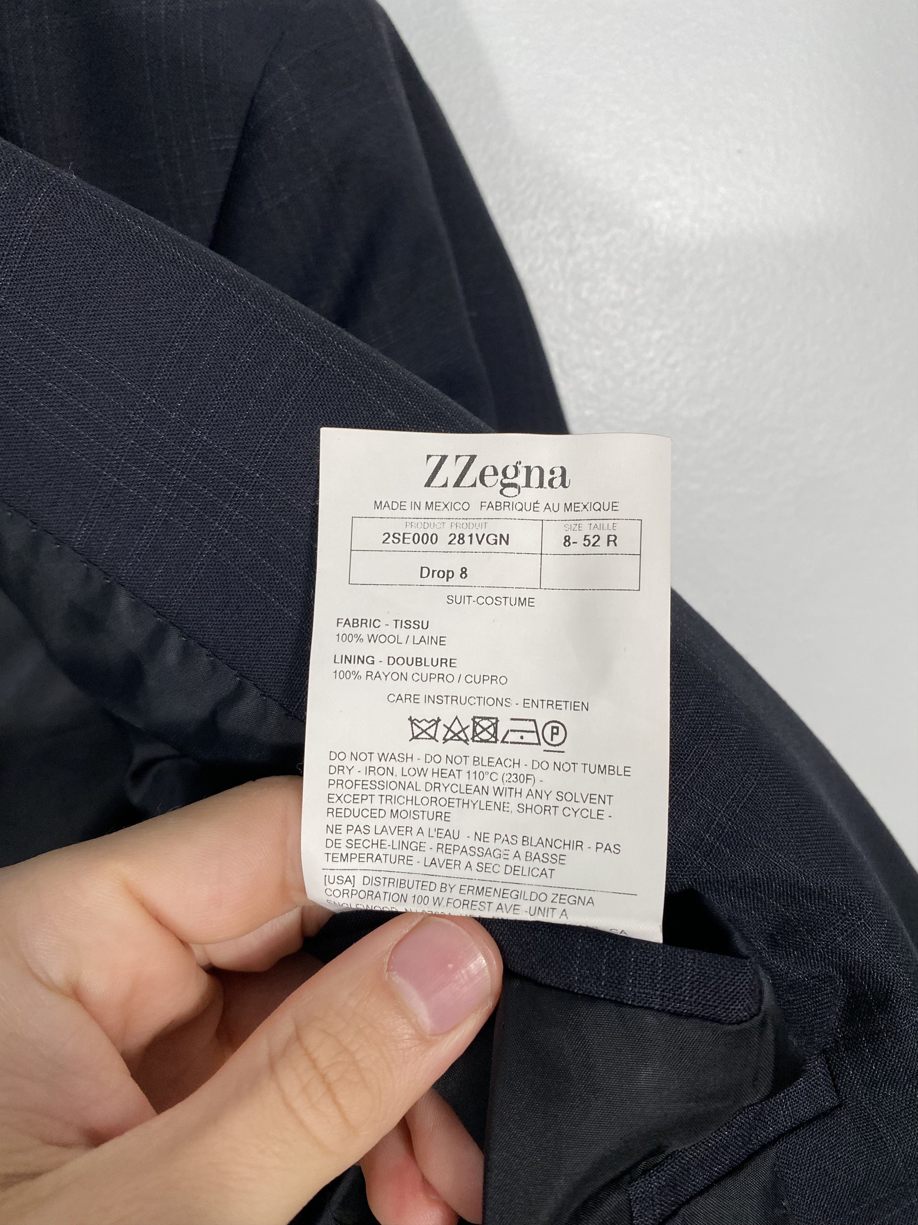 Z Zegna Z Zegna 'Drop 8' Two-Button Wool Blazer Size 52-R Size 52R - 6 Thumbnail