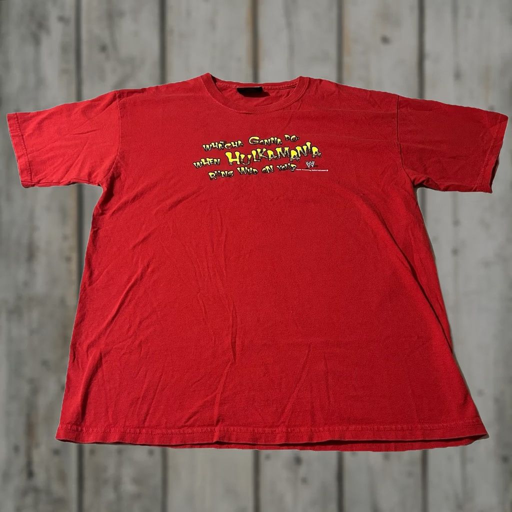 Vintage VINTAGE Steve & Barry's Hulk Hogan Hulkmania Wrestling Shirt L Men Red T-Shirt Mens Size US L / EU 52-54 / 3 - 1 Thumbnail