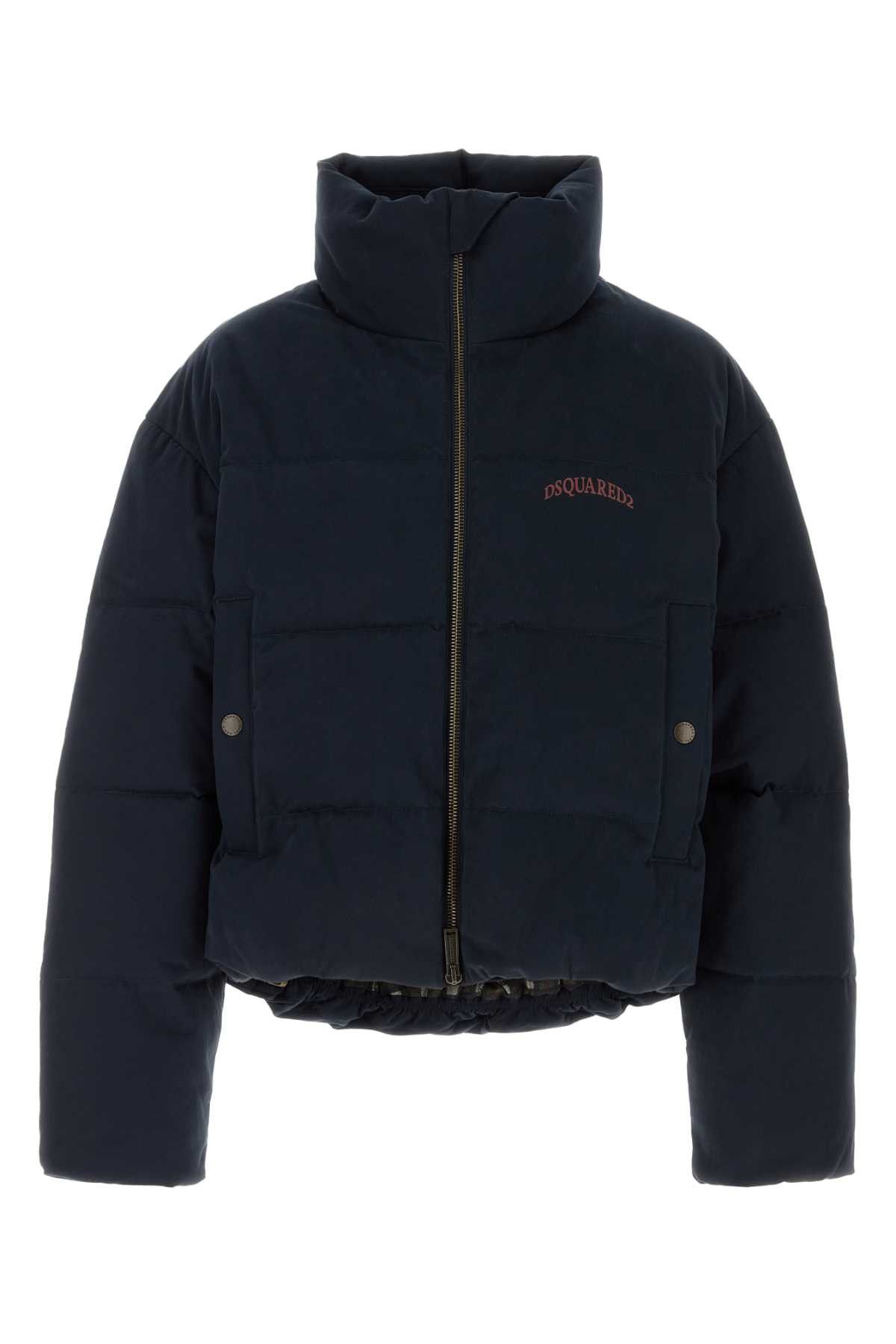 Dsquared2 Navy Blue Stretch Cotton Down Jacket Size US XL / EU 56 / 4 - 1 Thumbnail
