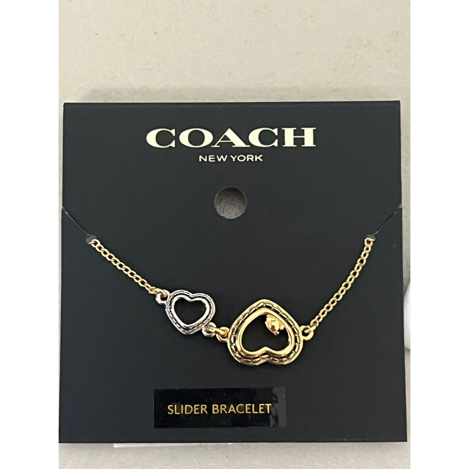 Coach Coach CBB40 Open Heart Interlocking Slider Bracelet Size ONE SIZE - 2 Thumbnail