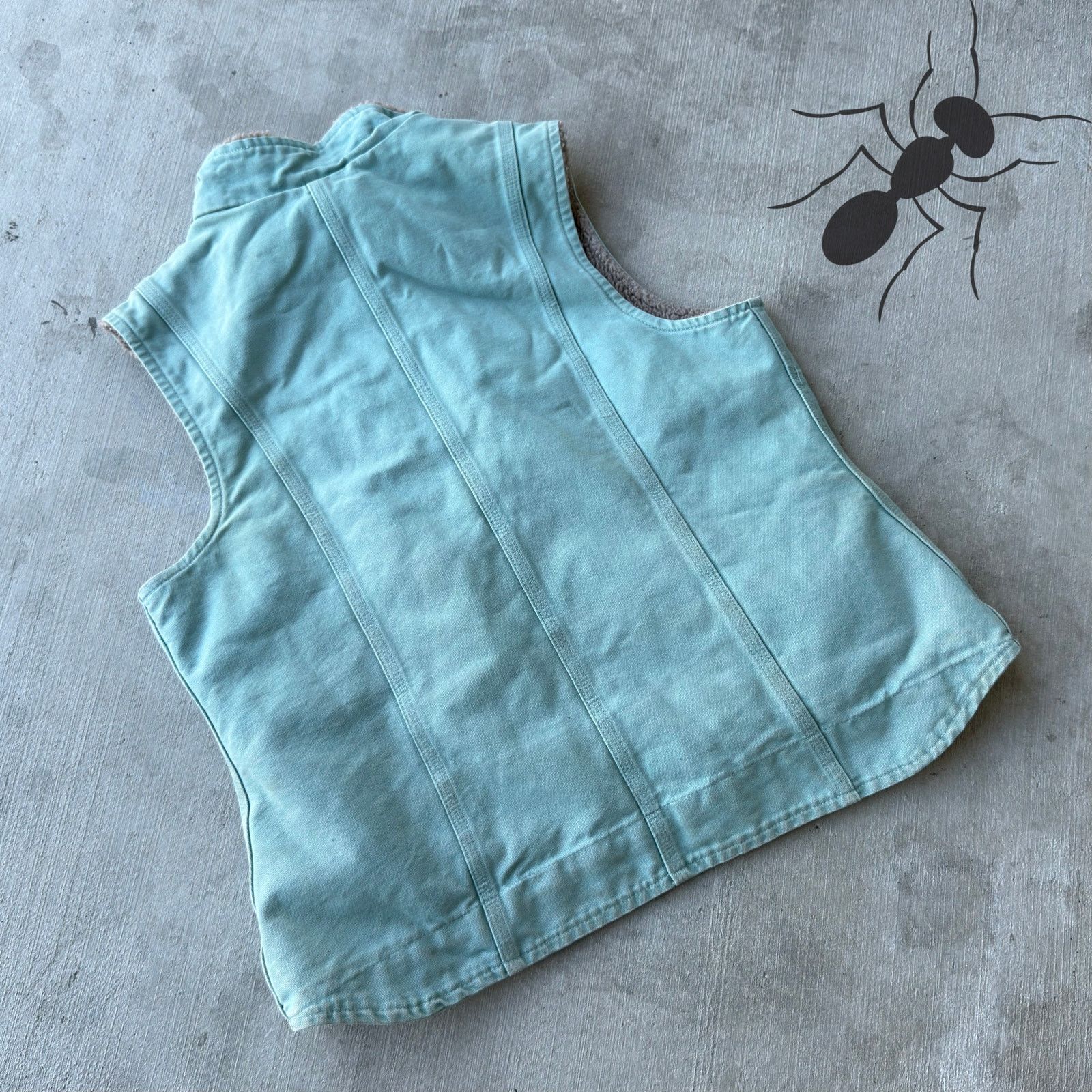Carhartt × Vintage Carhartt WOMENS WV001 Light blue work wear vest Size US XL / EU 56 / 4 - 4 Thumbnail