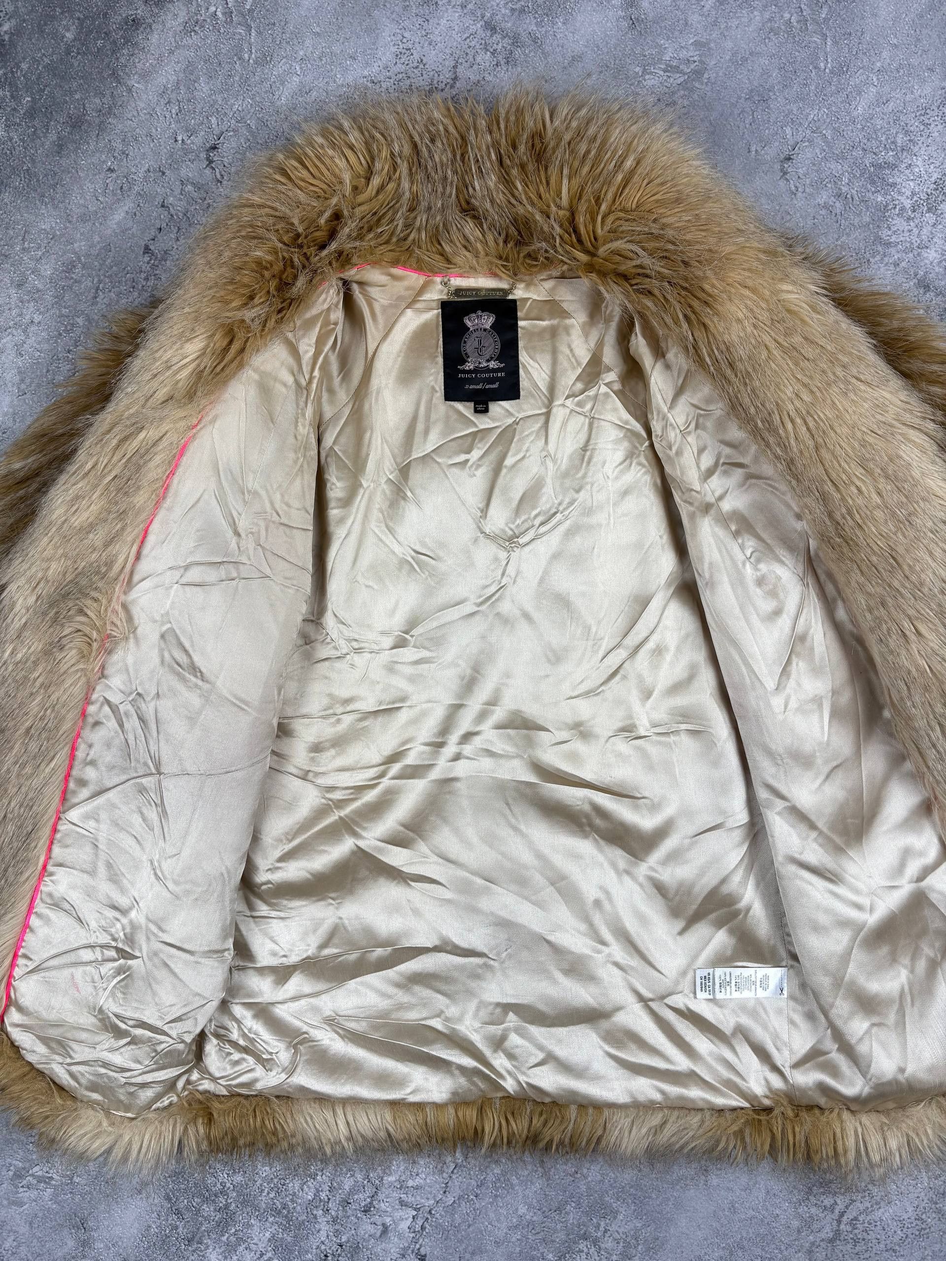 Juicy Couture Juicy Couture Faux fur coat vintage jacket Tan Shaggy Plush Size M / US 6-8 / IT 42-44 - 8 Thumbnail