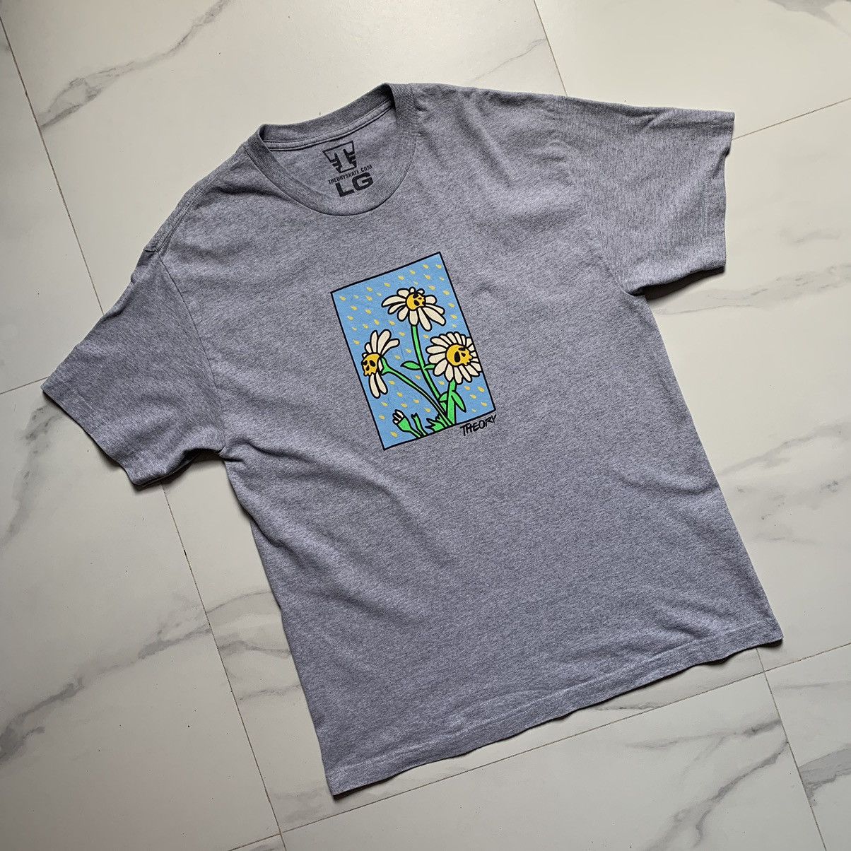 Other × Theory Theory Skate Skull Flowers T-Shirt Size US L / EU 52-54 / 3 - 3 Thumbnail
