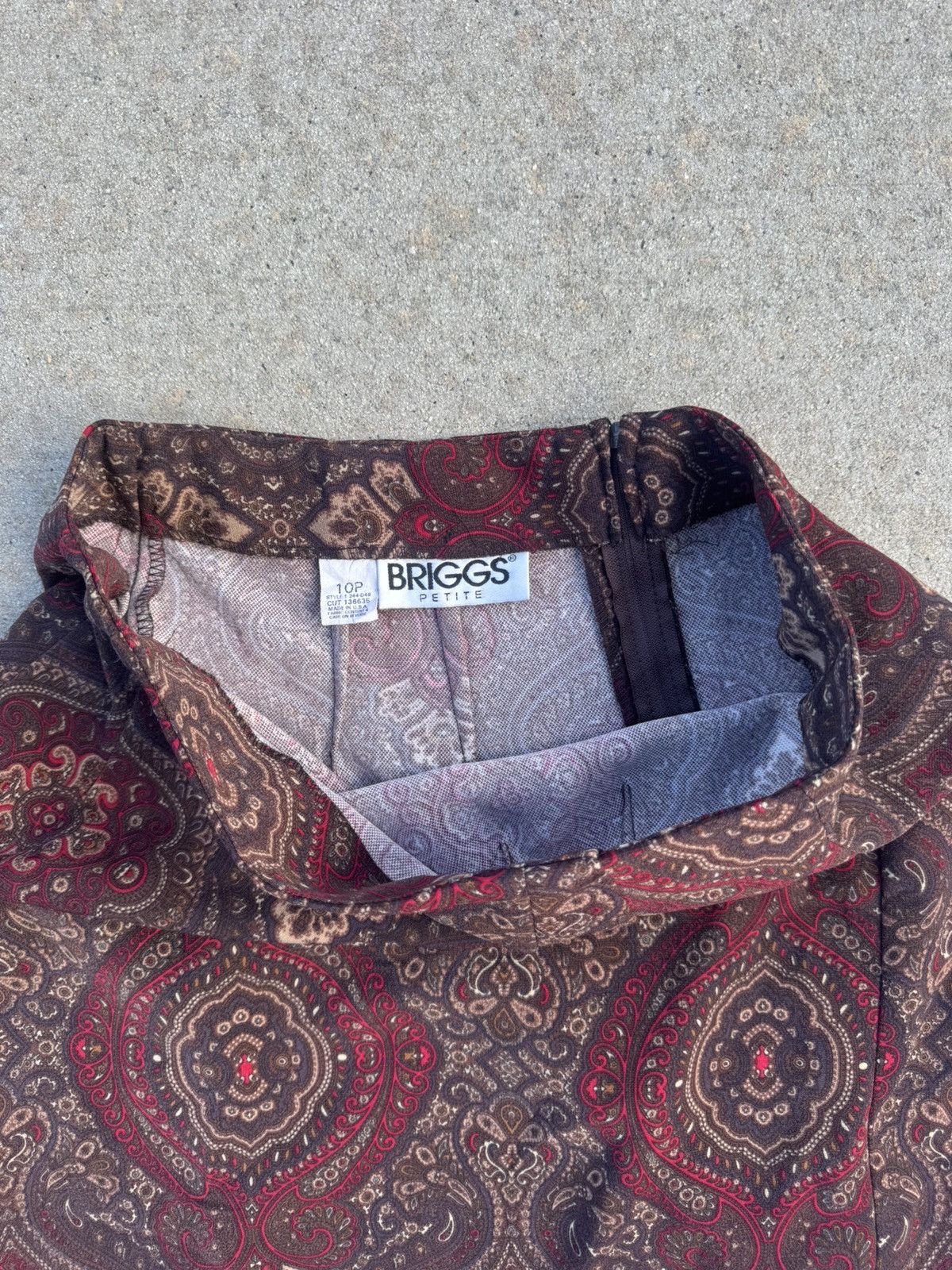 Other Vintage Briggs New York Paisley skirt Size 32" / US 10 / IT 46 - 3 Thumbnail