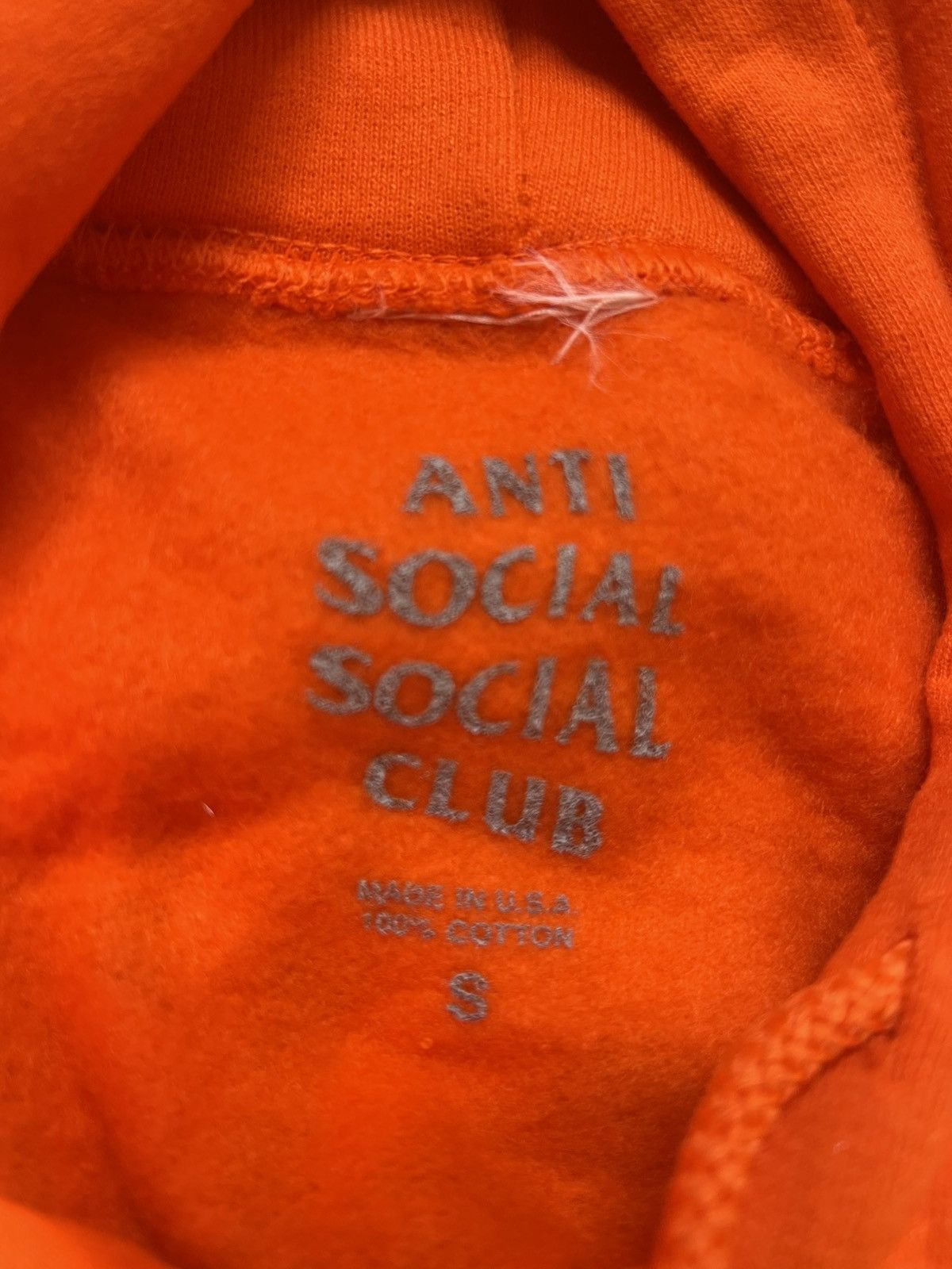 Anti Social Social Club Anti Social Social Club Buffalo Hoodie 'Orange' Size S Size US S / EU 44-46 / 1 - 3 Thumbnail