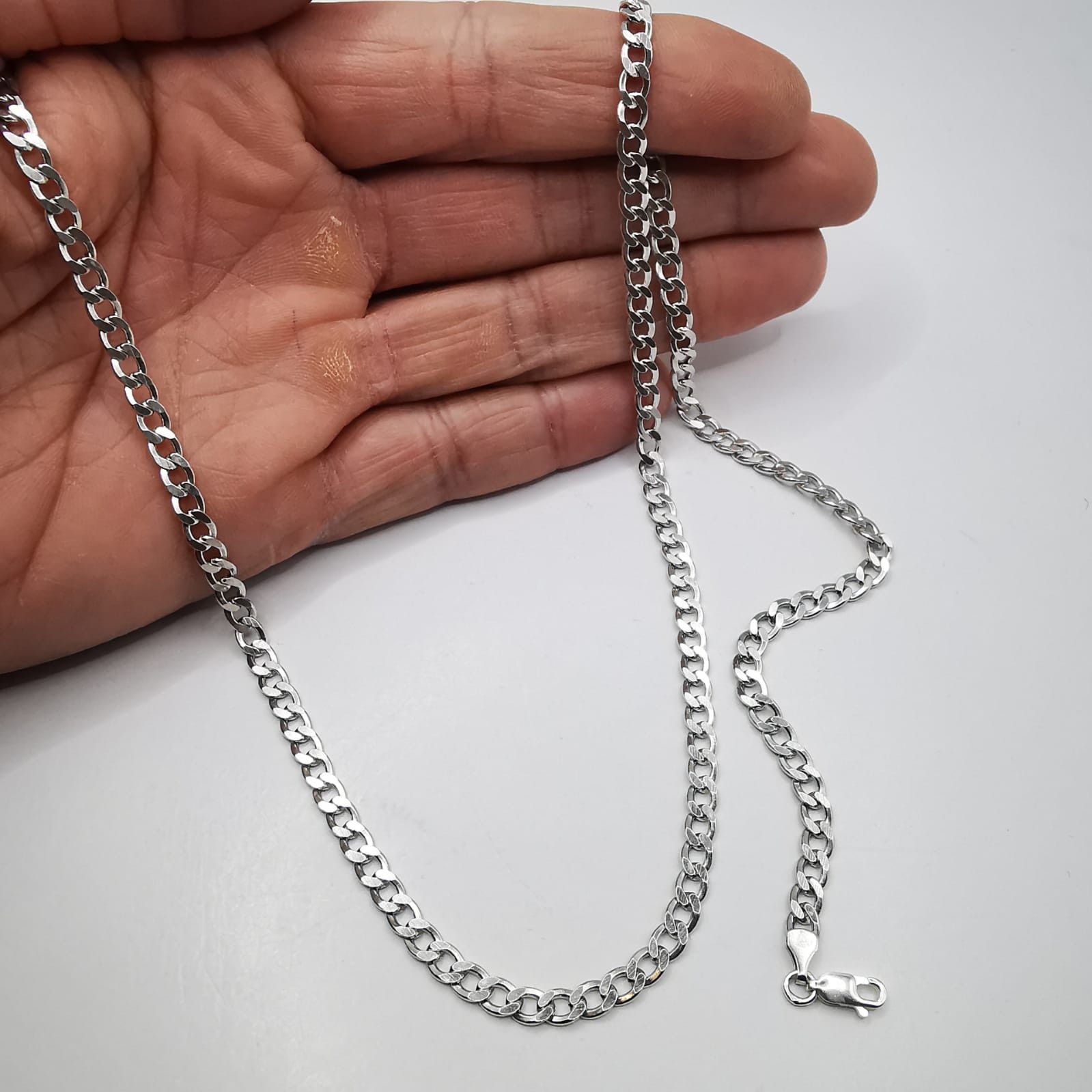 Sterling Silver Vintage Chain Necklece,925 Sterling Silver,Signed , 21,30g Size ONE SIZE - 4 Thumbnail
