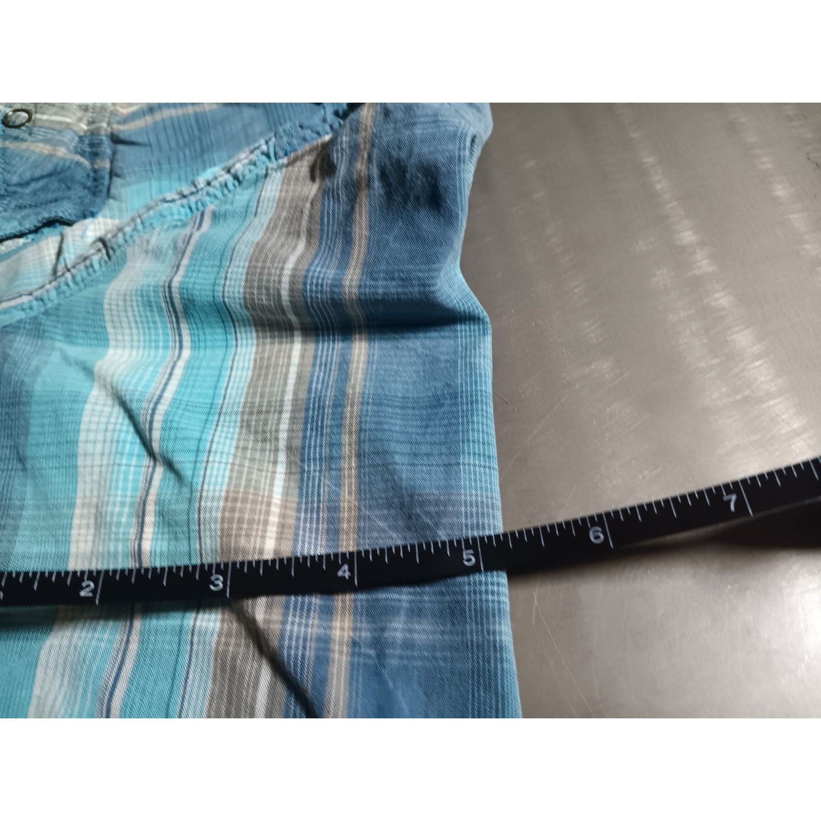 Prana Prana Men's Medium Blue Green Plaid Short Sleeve Shirt Size US M / EU 48-50 / 2 - 5 Thumbnail