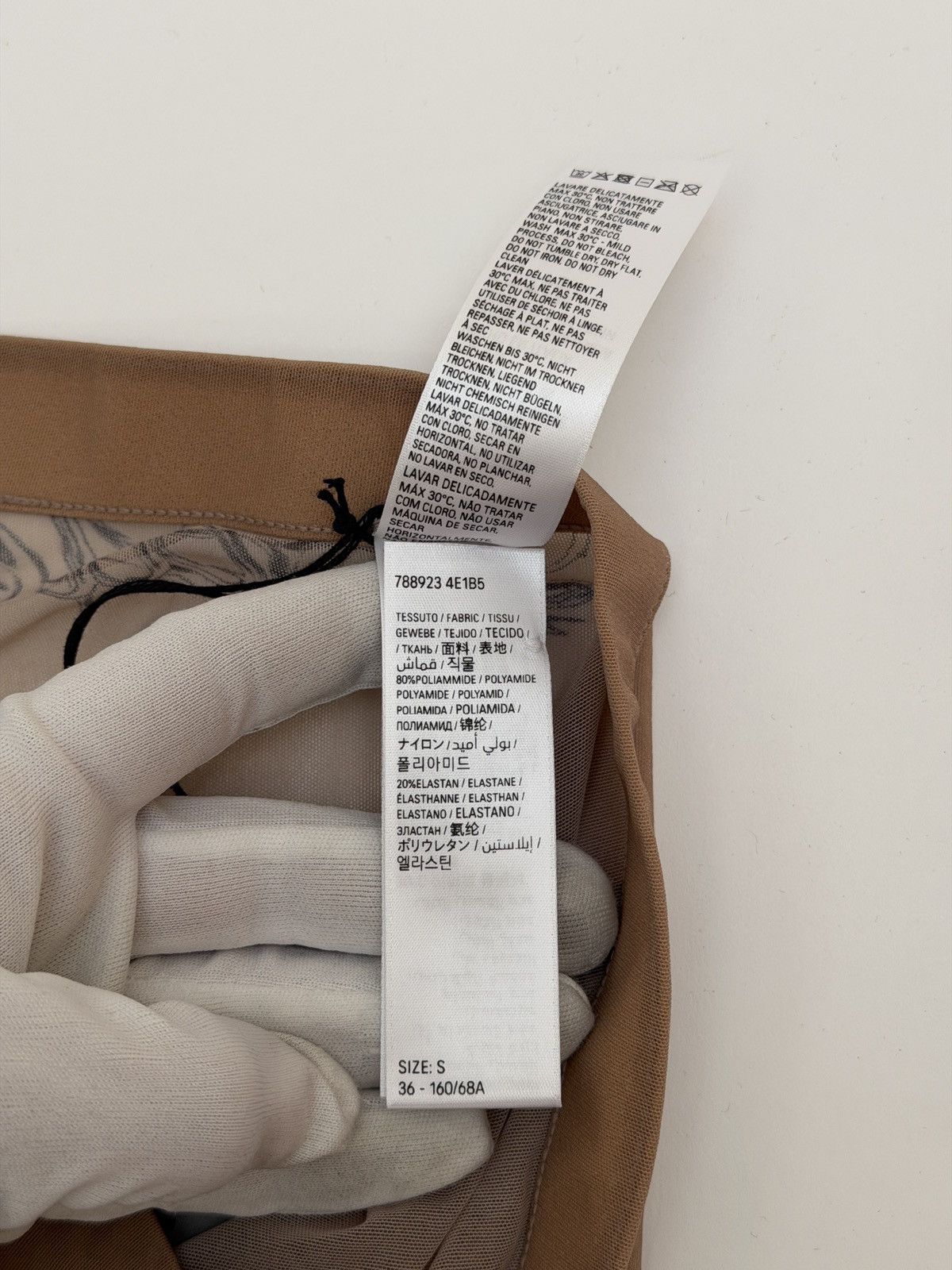 Balenciaga Balenciaga Mesh Tattoo Leggings Pants Beige Size 26" / US 2 / IT 38 - 12 Thumbnail