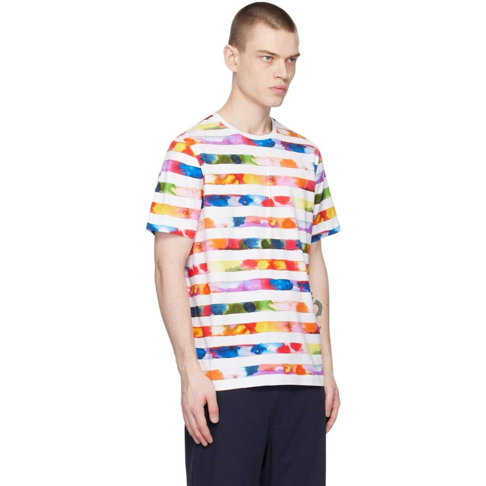 Paul Smith NWT $125 Paul Smith Reg Fit Watercolor Stripe T Shirt Medium Size US M / EU 48-50 / 2 - 10 Thumbnail
