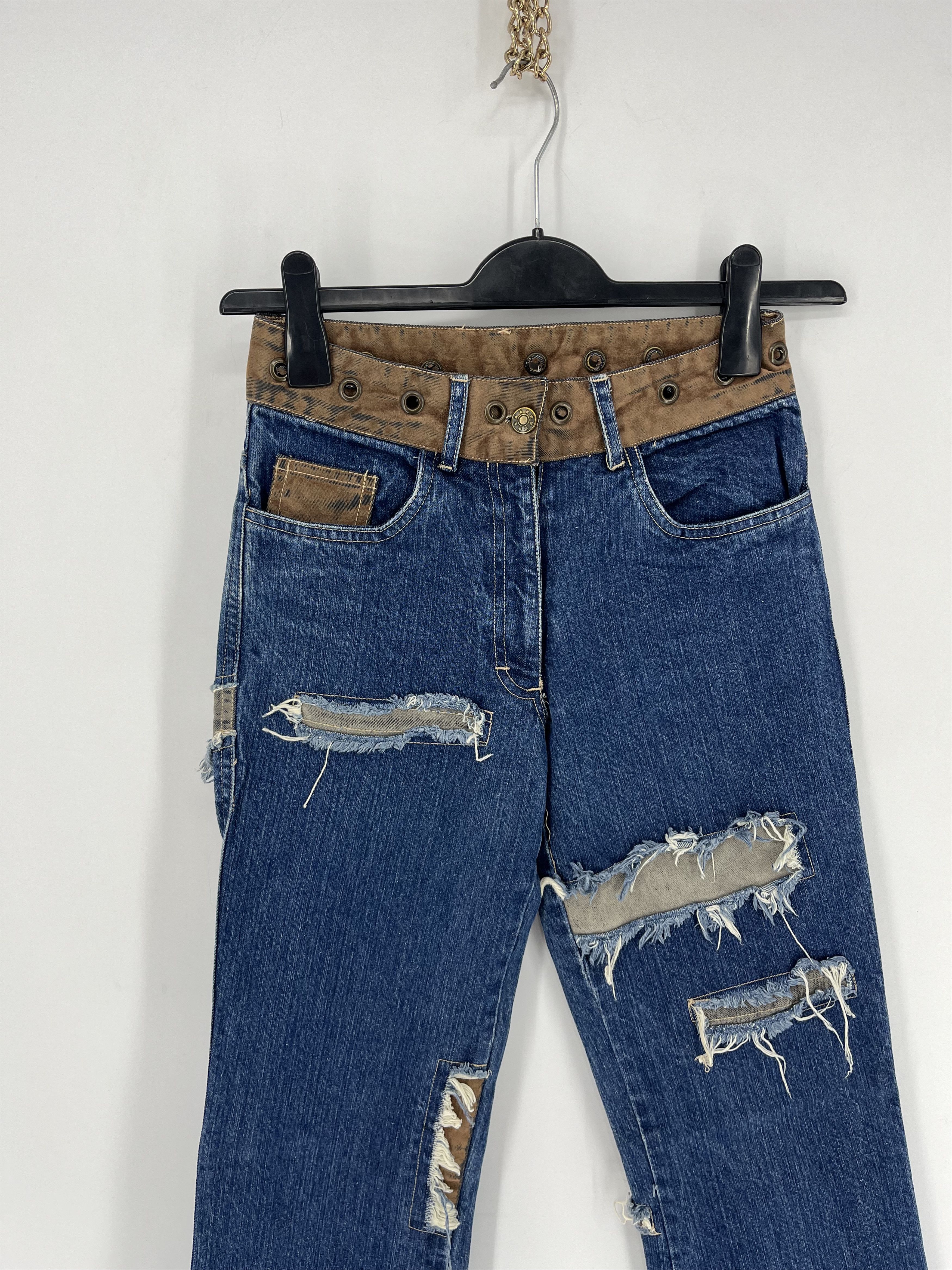 Other Vintage Custom Japanese Oririn Light Wash Style Flare Jeans Size 24" / US 00 / IT 34 - 5 Thumbnail