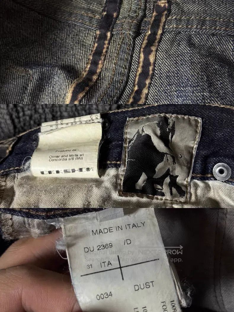 Rick Owens Rick Owens Washed Mud Dyed Faded Nine-inch Ribbon Denim Pa Size US 31 - 9 Thumbnail