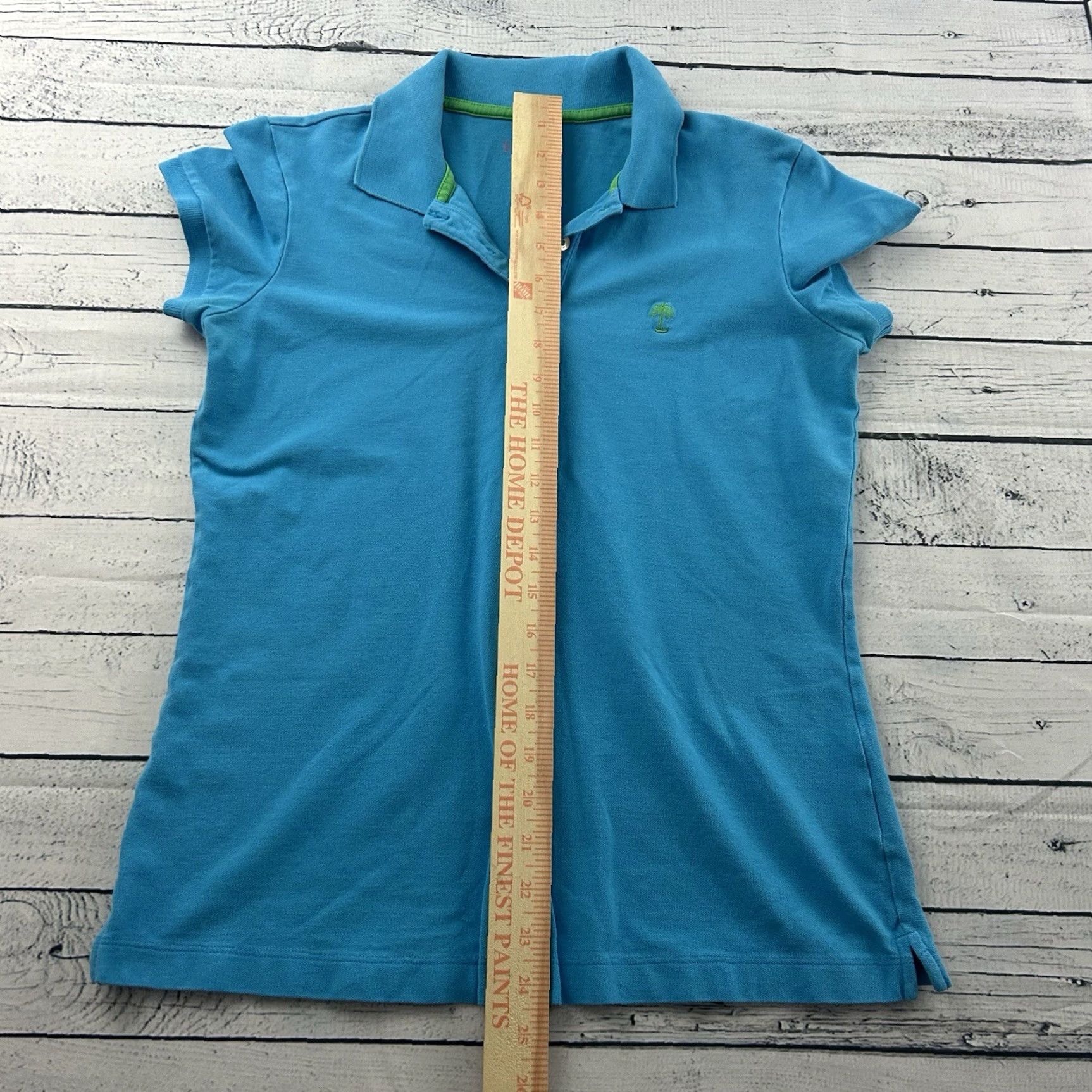 Lilly Pulitzer Lilly Pulitzer Polo Shirt Women's Medium Blue Short Sleeve Island Pique Shirt Size M / US 6-8 / IT 42-44 - 4 Thumbnail