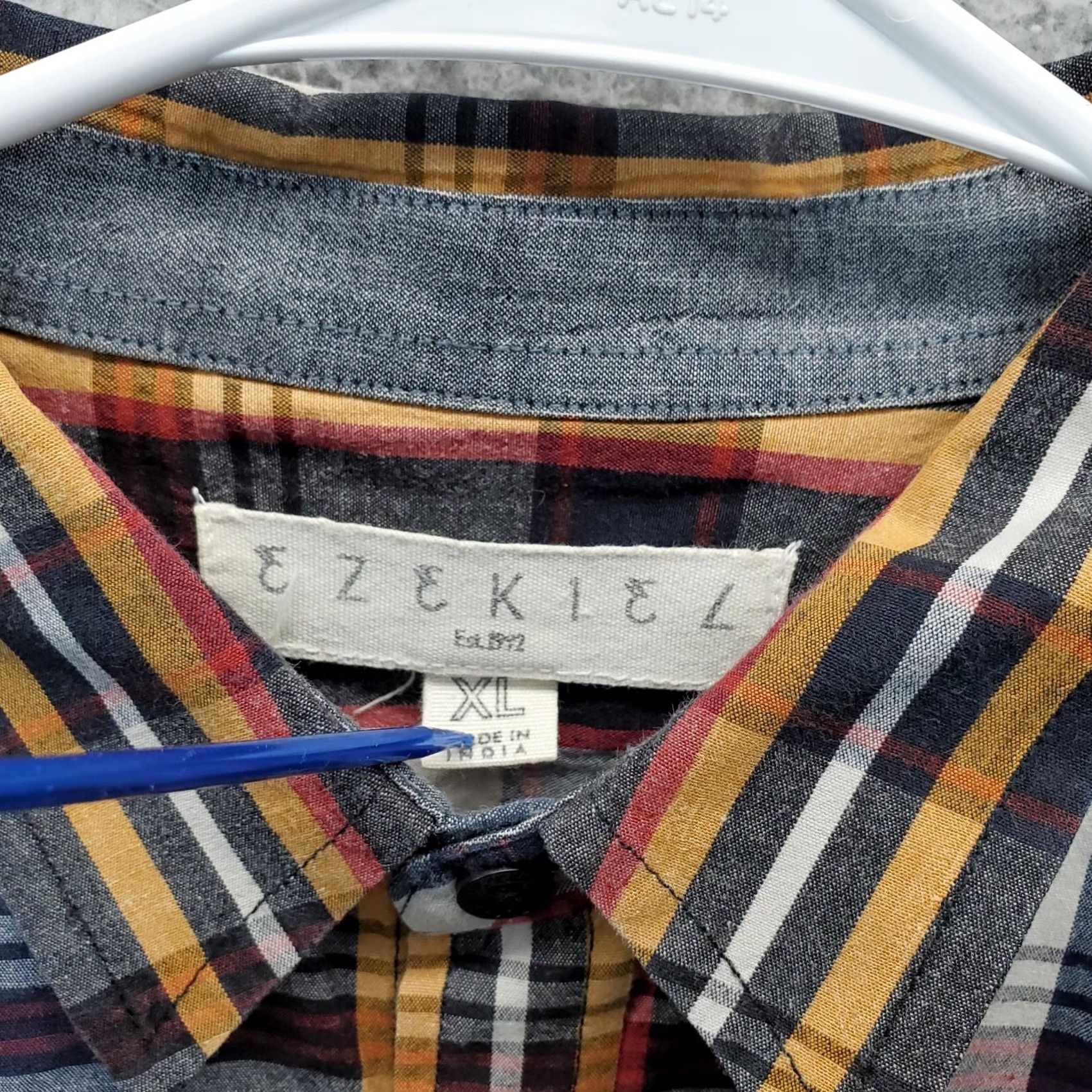 Vintage Ezekiel Mens XL Multi Plaid Cotton Button-Up Shirt Size US XL / EU 56 / 4 - 4 Thumbnail