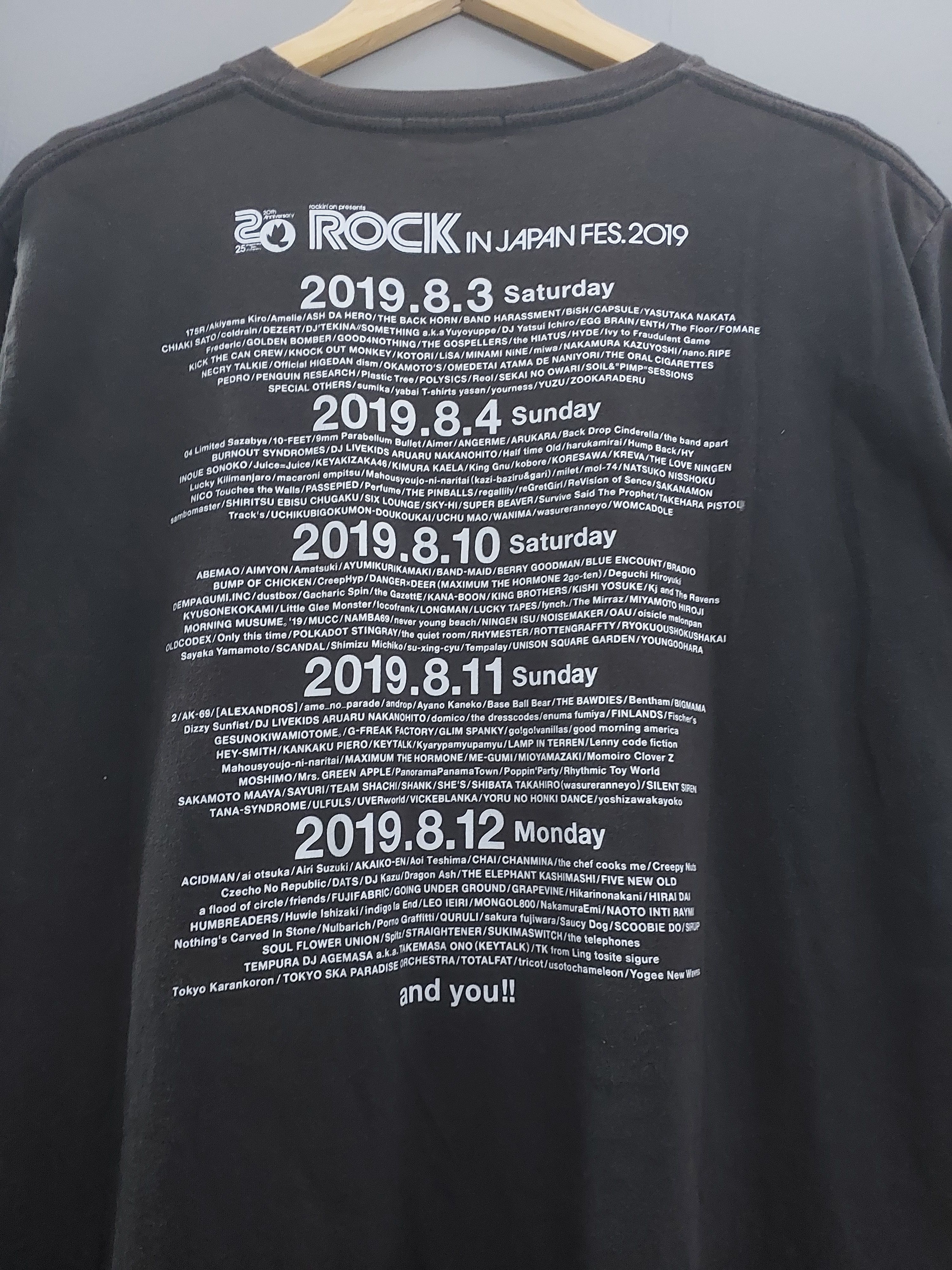 Pokemon PIKACHU X ROCK IN JAPAN FEST 2019 ANIME T-SHIRT Size US XL / EU 56 / 4 - 8 Thumbnail