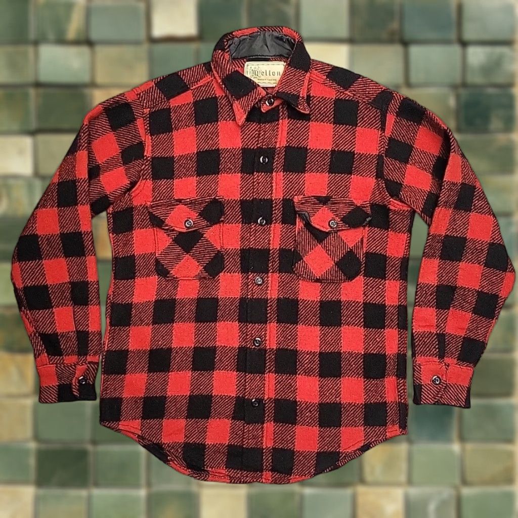 Vintage VINTAGE Melton Shirt Jacket Mens M Red Buffalo Plaid Wool Blend Outdoors Shirt Jacket Mens M Red Buffalo Plaid Wool Blend Outdoors Size US M / EU 48-50 / 2 - 1 Thumbnail