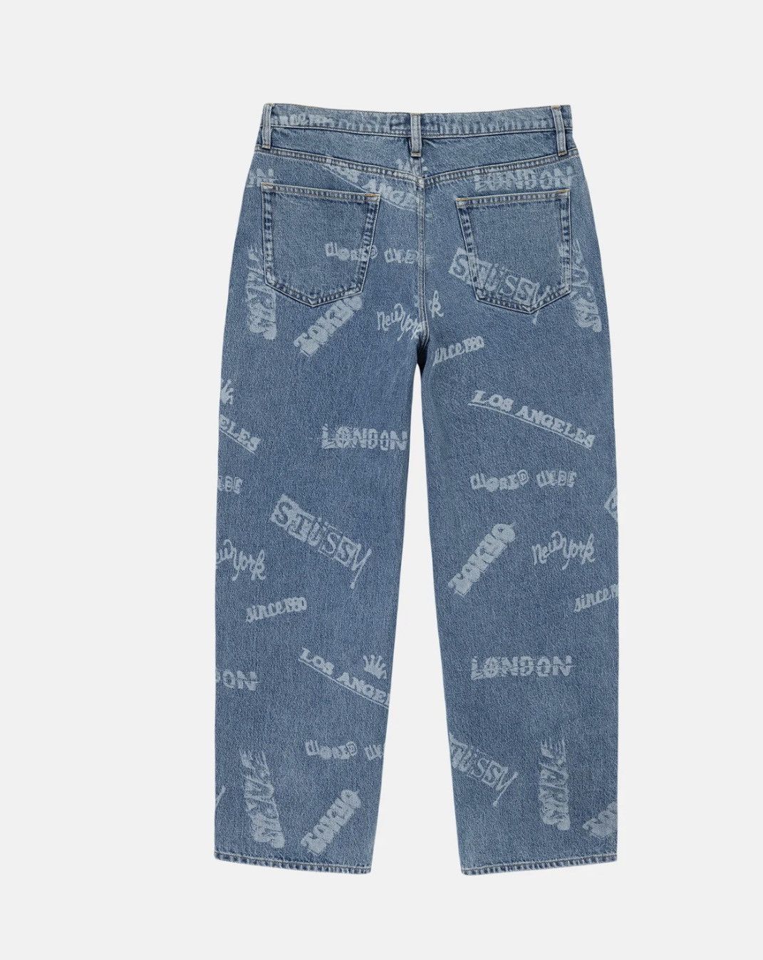 Stussy × Vintage Stussy Worldwide Big Ol Jean Baggy Blue Denim Stone Wash Size US 30 / EU 46 - 2 Thumbnail