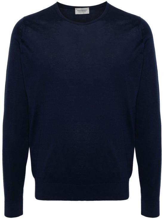 John Smedley JOHN SMEDLEY Men Sweater HATFIELD FRENCHNAVY Blue Size US M / EU 48-50 / 2 - 1 Thumbnail