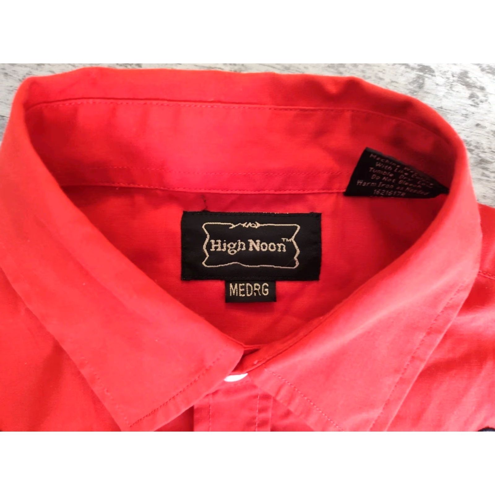 Vintage Vintage High Noon Mens Embroidered Horses Pearl Snap Western Cowboy Shirt M Red under 200 characters Size US L / EU 52-54 / 3 - 6 Thumbnail