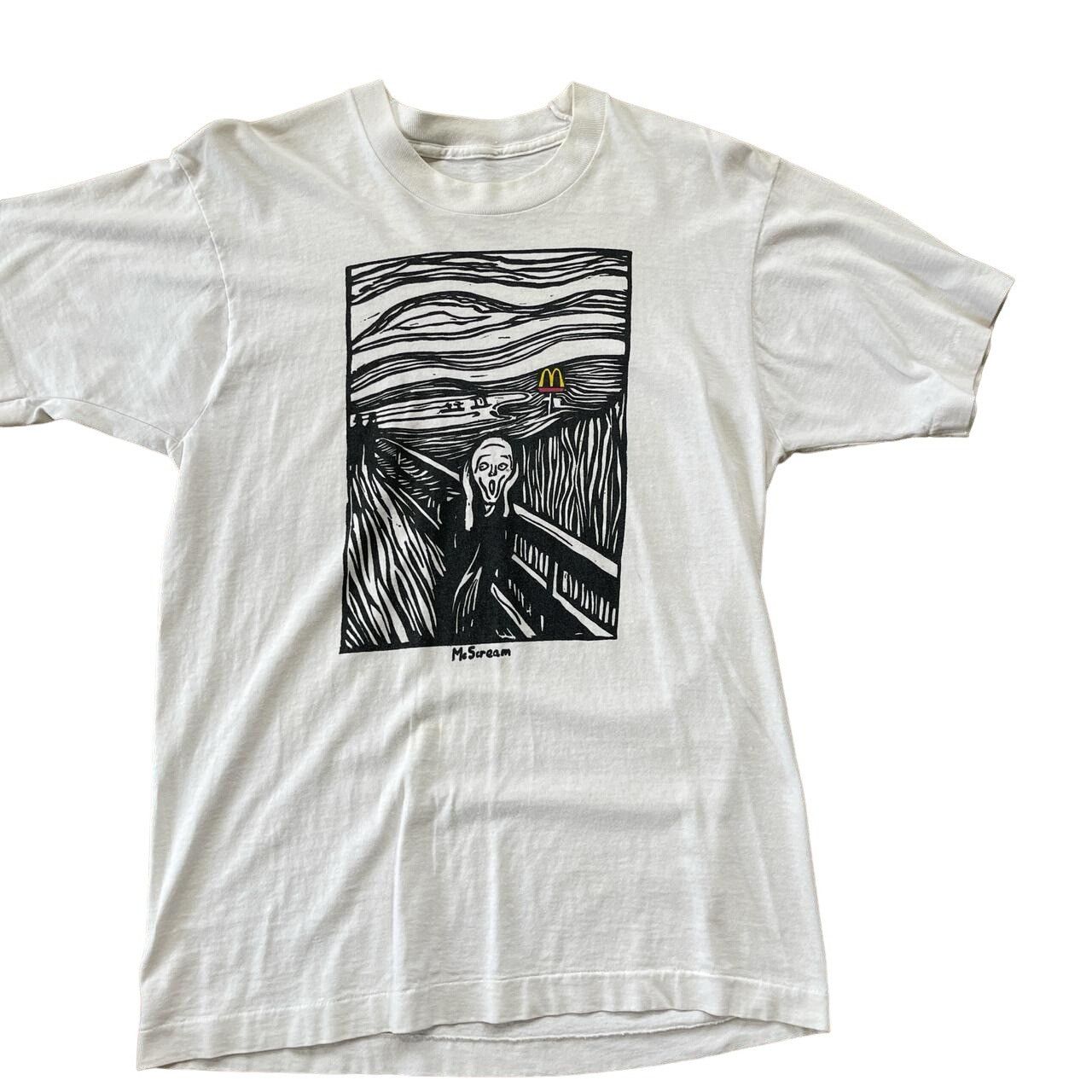 Vintage Vintage 90s McScream McDonalds Edward Munch Rare Parody Tee Size US M / EU 48-50 / 2 - 1 Thumbnail