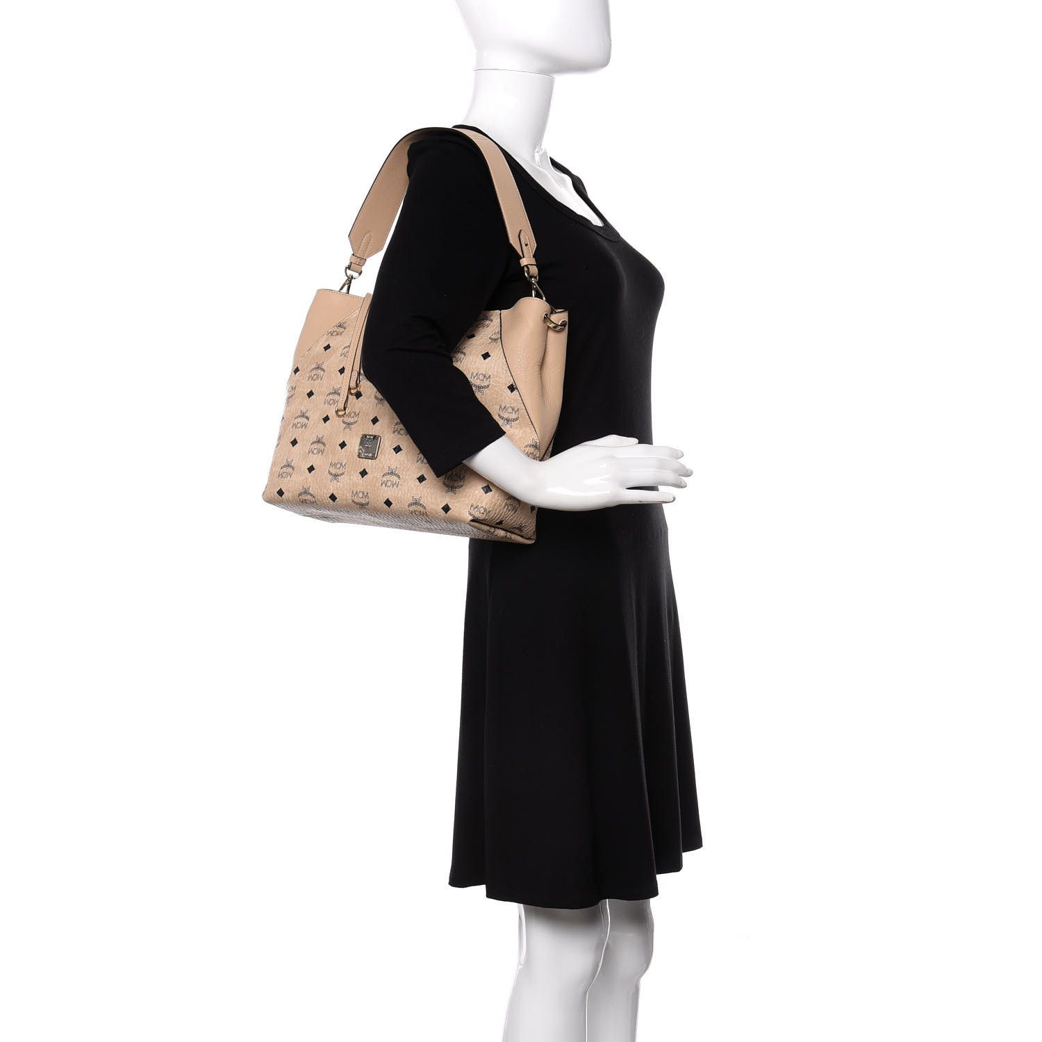 MCM o1mt1gz0625 Size: OS / Medium Hobo Bag in Beige Size ONE SIZE - 2 Thumbnail