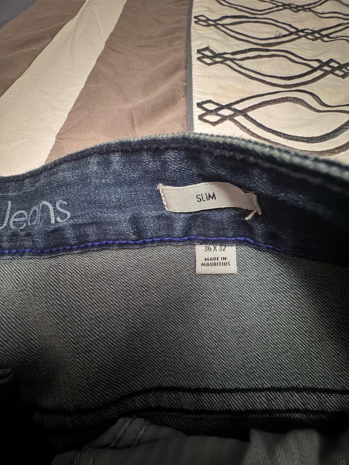 Calvin Klein Blue Ripped Slim Fit Jeans Size US 36 / EU 52 - 4 Thumbnail