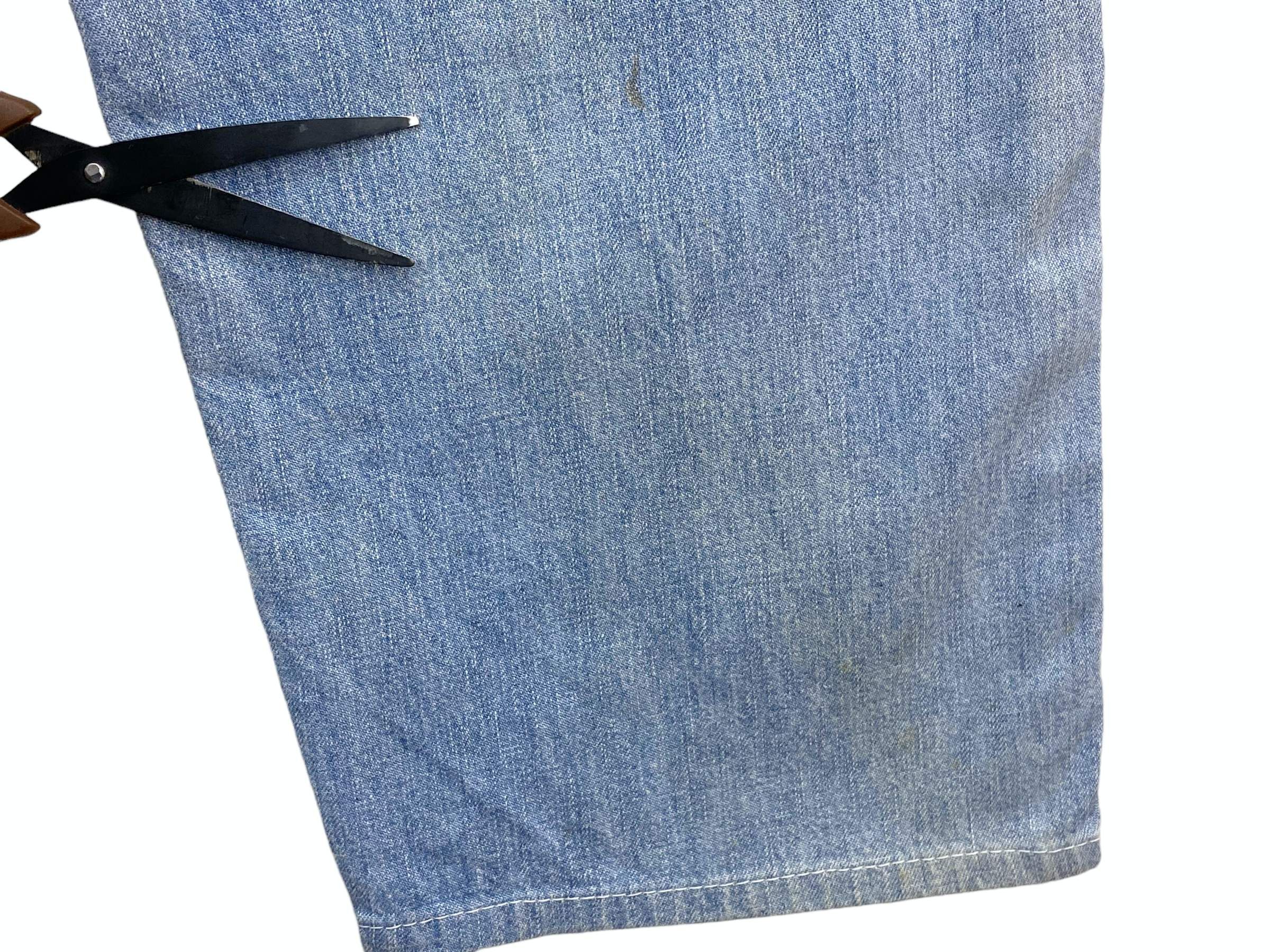 Big John × Vintage Big John Carpenter Bib Overalls Light Wash Jeans Size US 35 - 12 Thumbnail