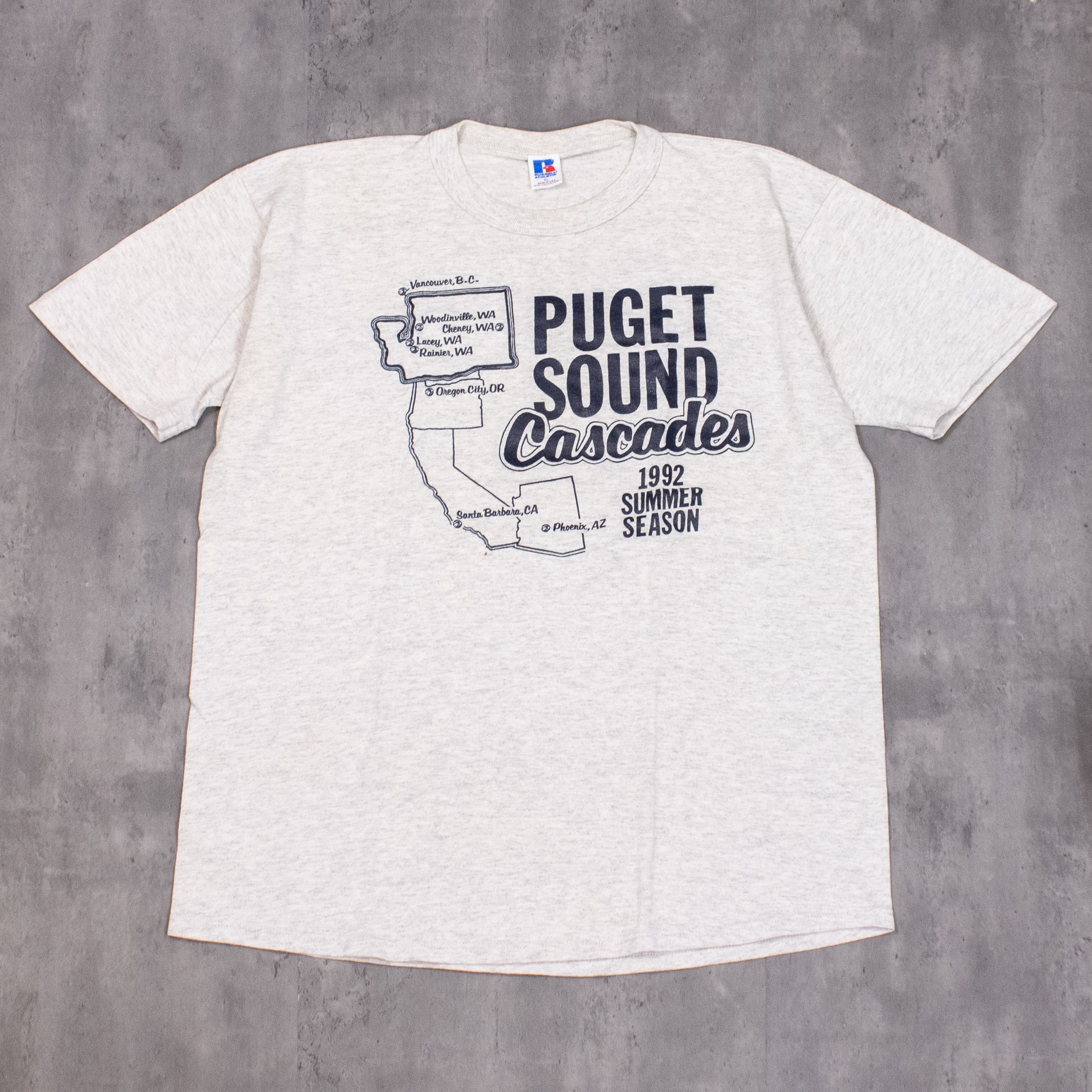 Russell Athletic × Vintage Vintage 1992 Puget Sound Cascades Single Stitch Gray Tee Size US M / EU 48-50 / 2 - 3 Thumbnail