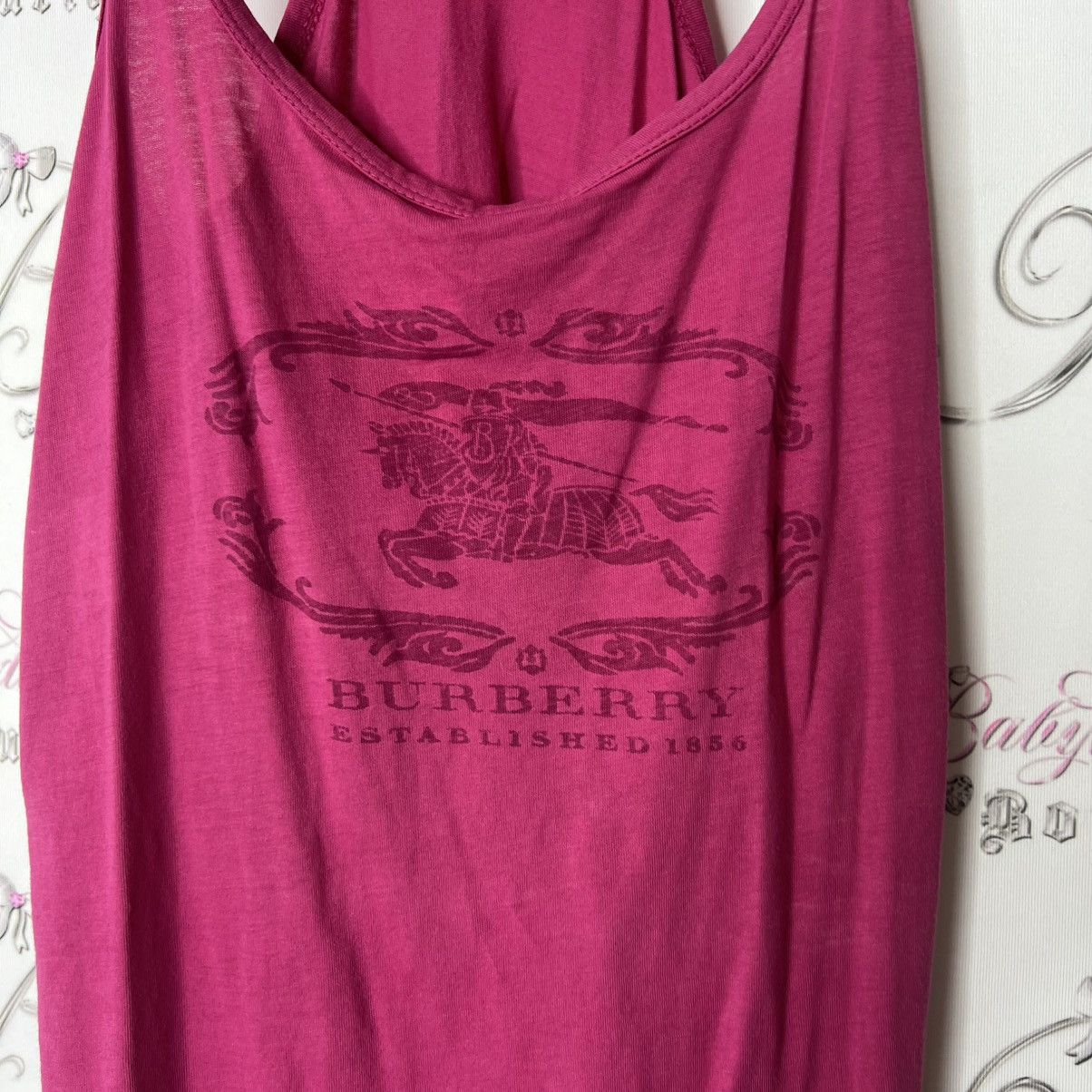 Burberry Burberry tank top pink racerback classic logo Size S / US 4 / IT 40 - 3 Thumbnail