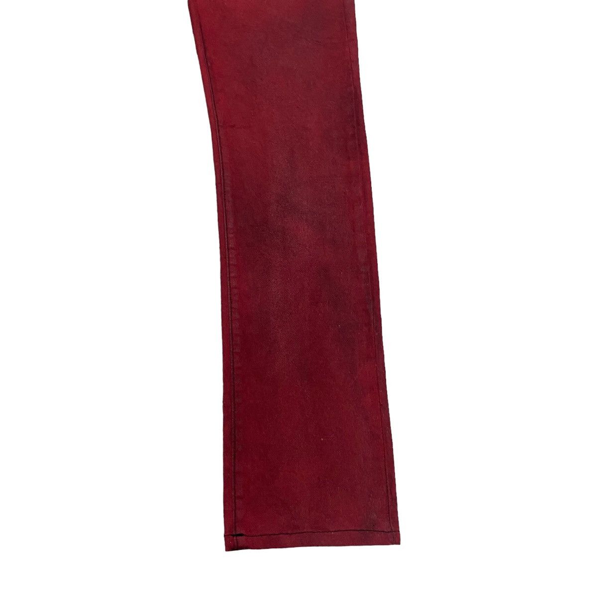 Roen RAT ROEN Blood Red Waxed Skinny Jeans Size US 32 / EU 48 - 9 Thumbnail