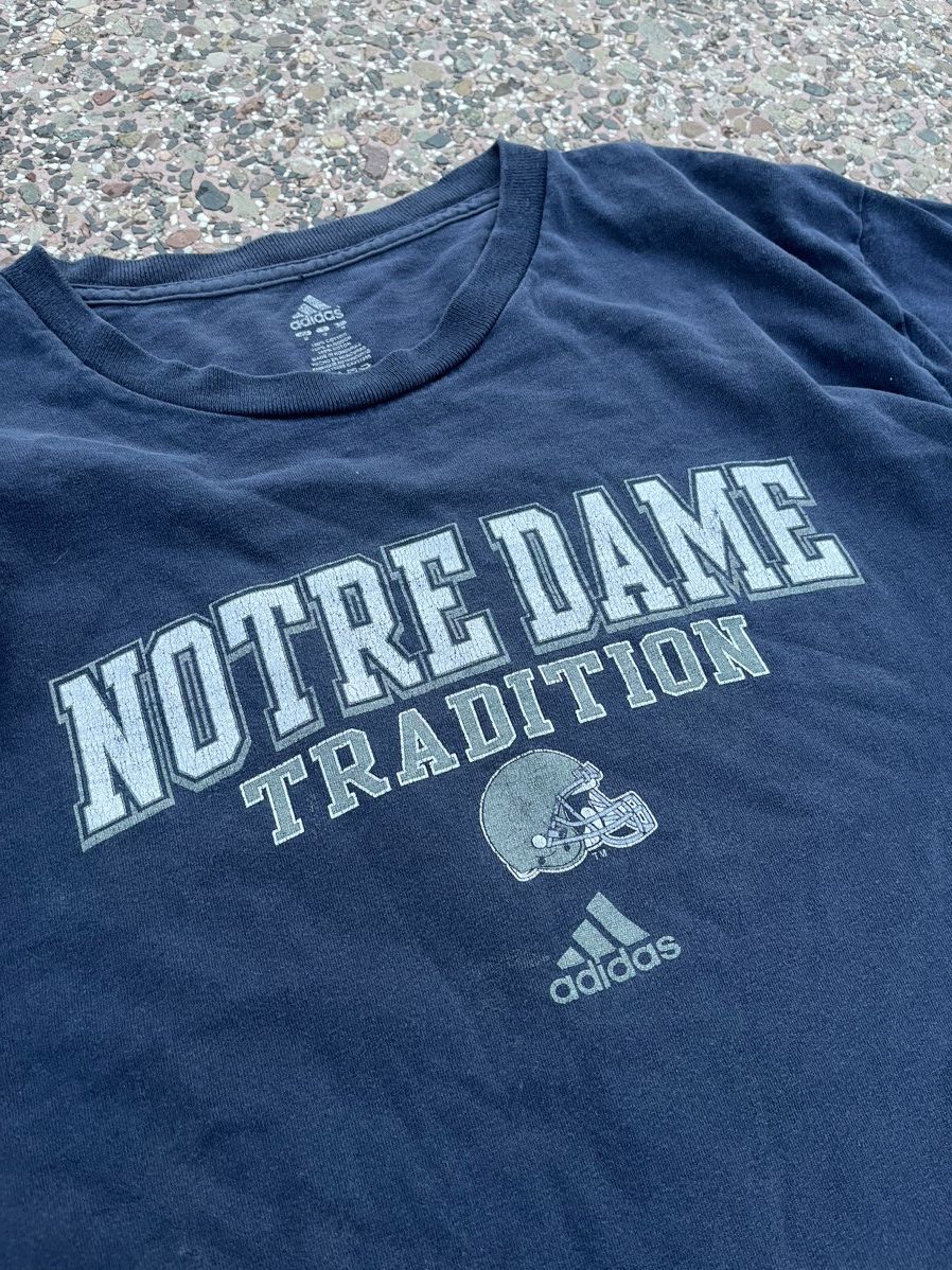 Adidas × Vintage Vintage adidas navy tee football notre dame tradition Size US M / EU 48-50 / 2 - 4 Thumbnail