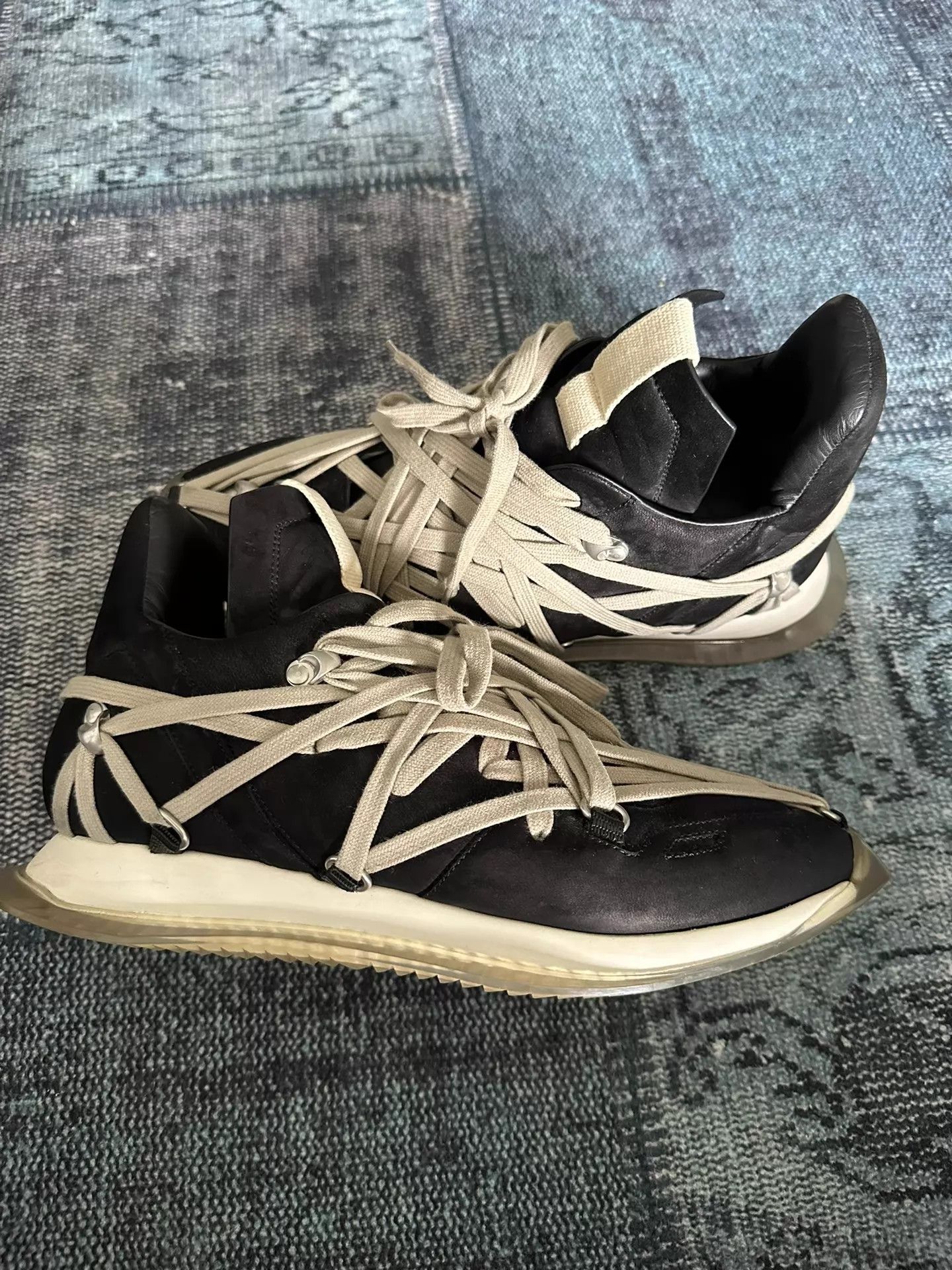Rick Owens Rick Owens Runner Multi-Lace Sneaker 40 (Runs 0.5 Big) Size US 7 / EU 40 - 3 Thumbnail