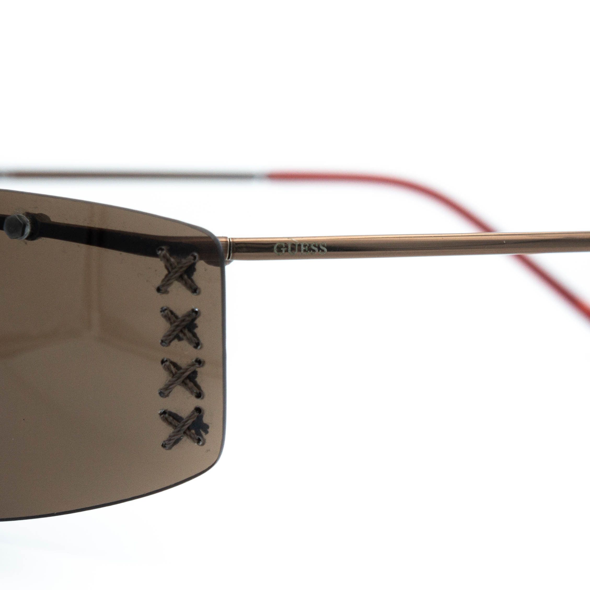 Guess GUESS GU 6035 Bronze Brown Shield Sunglasses Vintage Size ONE SIZE - 5 Thumbnail