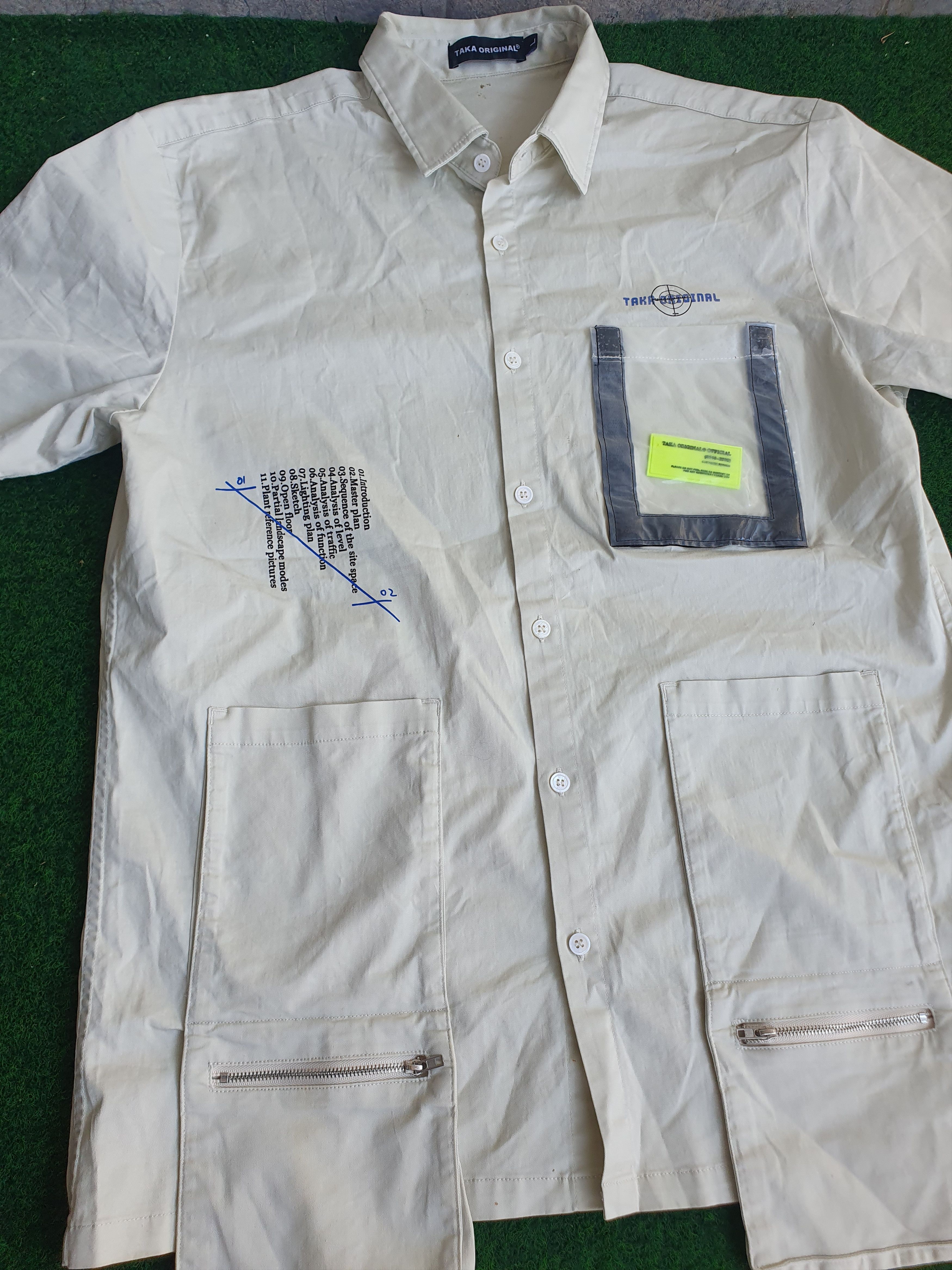Japanese Brand × TAKA Original Taka Original Tactical Military Shirt Multi Pockets Rare szL Size US L / EU 52-54 / 3 - 8 Thumbnail