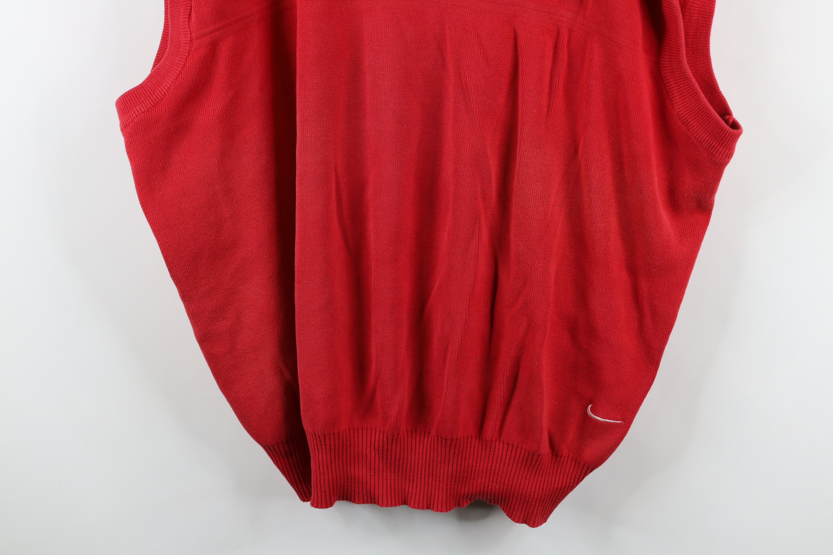 Nike × Vintage Vintage Nike Mini Swoosh Ohio State University Sweater Vest Size US XXL / EU 58 / 5 - 3 Thumbnail