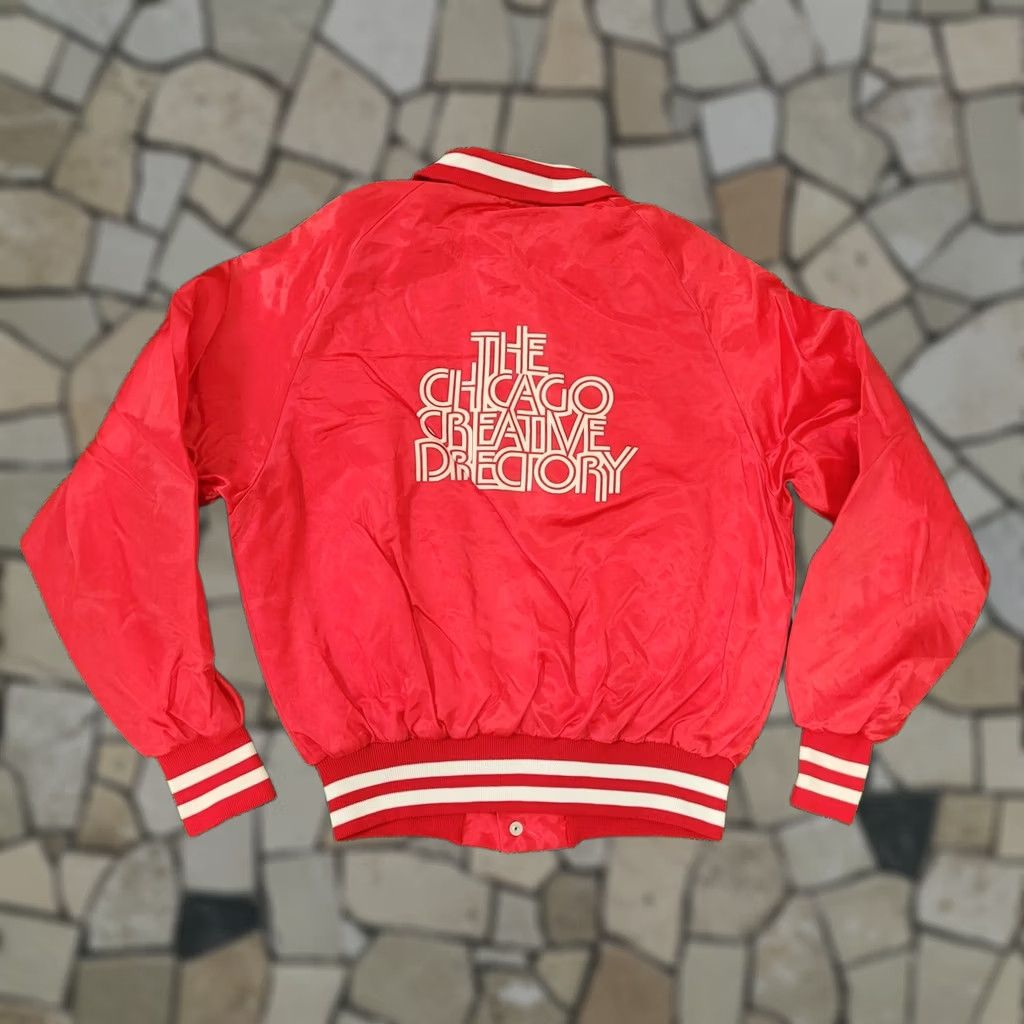 Vintage VINTAGE 80s Chicago Directory Club Bomber Jacket Red Adult Medium Size US M / EU 48-50 / 2 - 1 Thumbnail