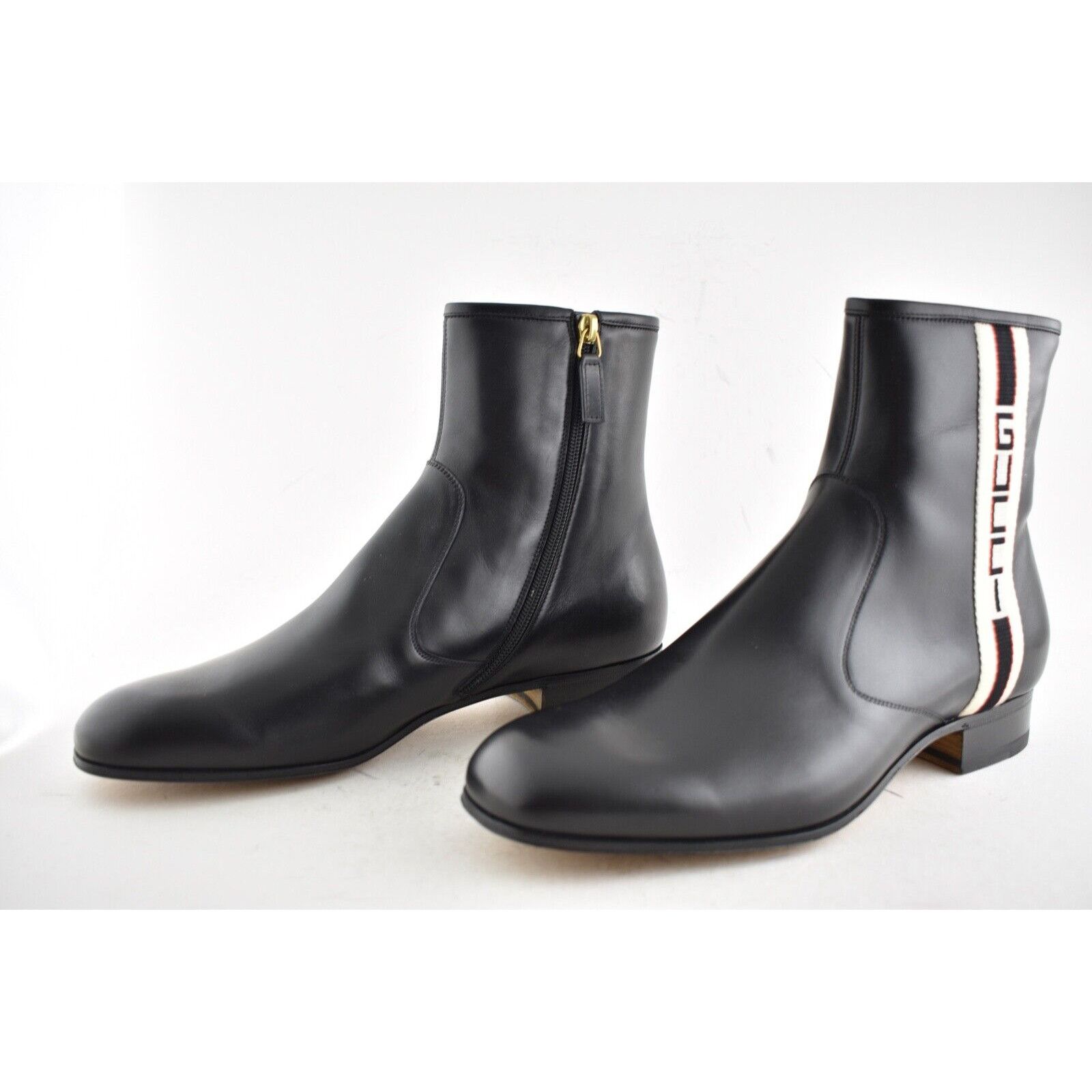 Gucci Gucci Mens Bonny Black Leather Chelsea Zipper Boots G 8 9 Size US 9 / EU 42 - 9 Thumbnail