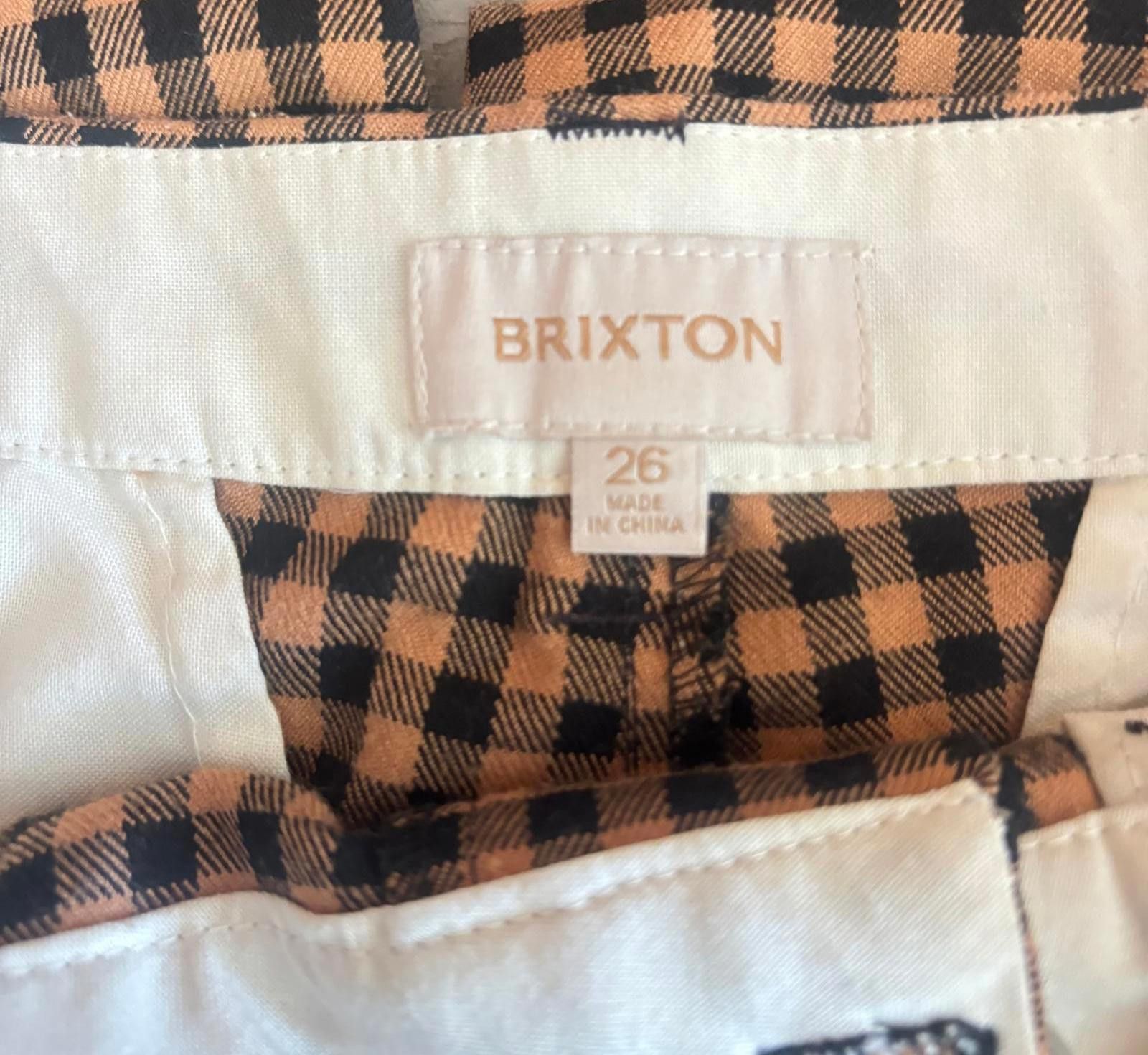 Brixton Brixton Women's Casual Checkered Pants Size 26" / US 2 / IT 38 - 9 Thumbnail