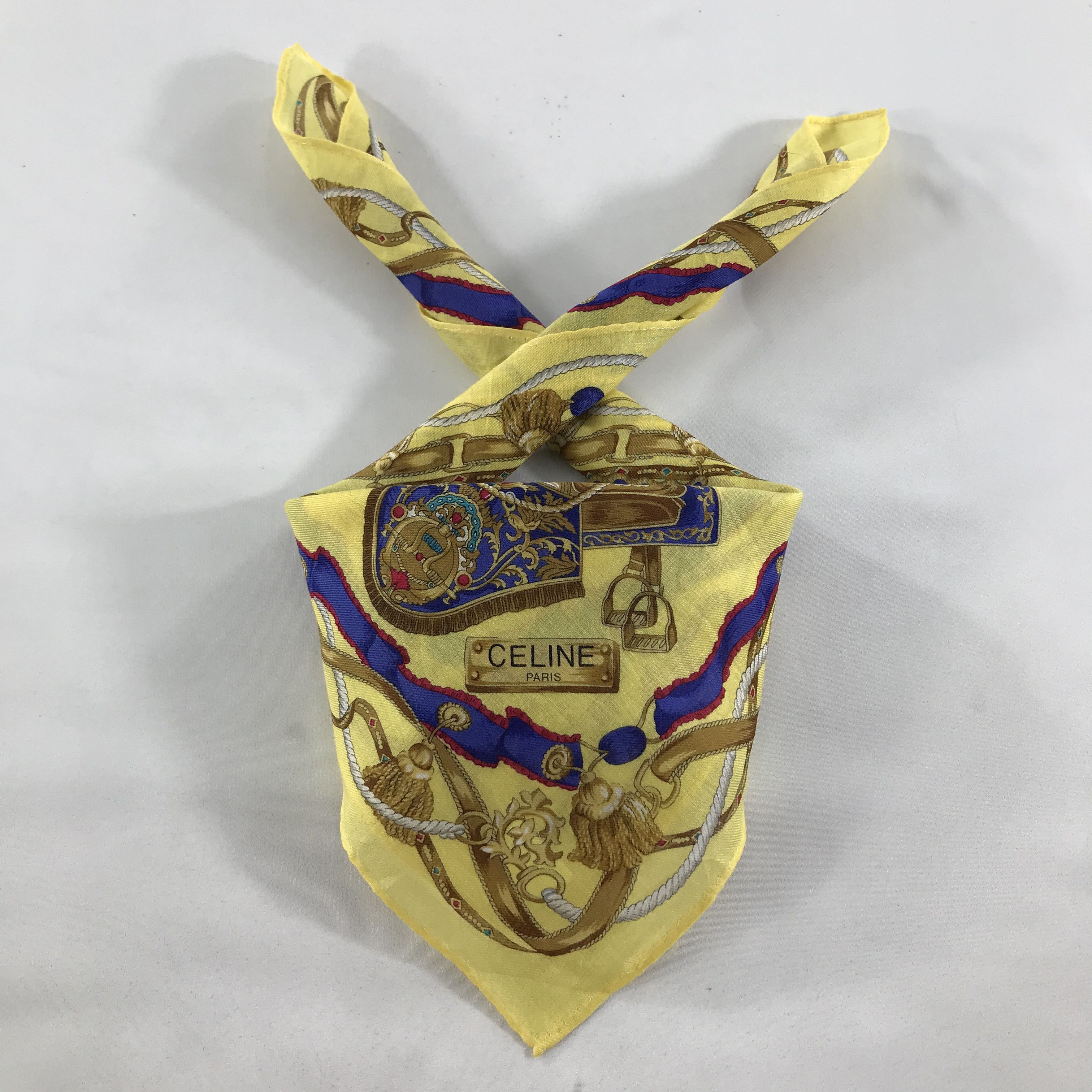 Celine × Vintage Celine Bandana / Handkerchief / Neckerchief - S1586 Size ONE SIZE - 3 Thumbnail