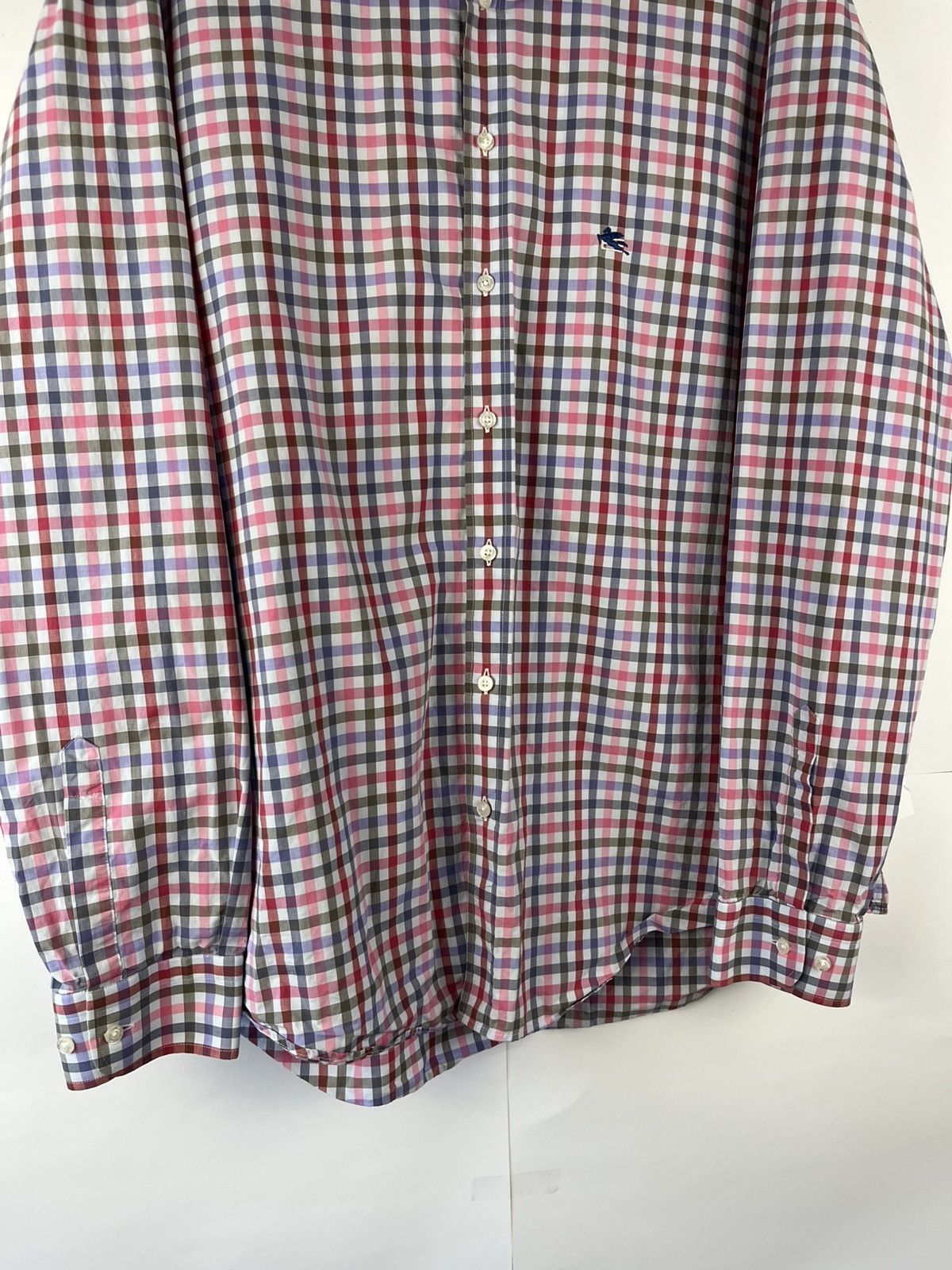 Etro Etro Luxury Plaid Cotton Long Sleeve Shirt Made in Italy Size US XL / EU 56 / 4 - 4 Thumbnail