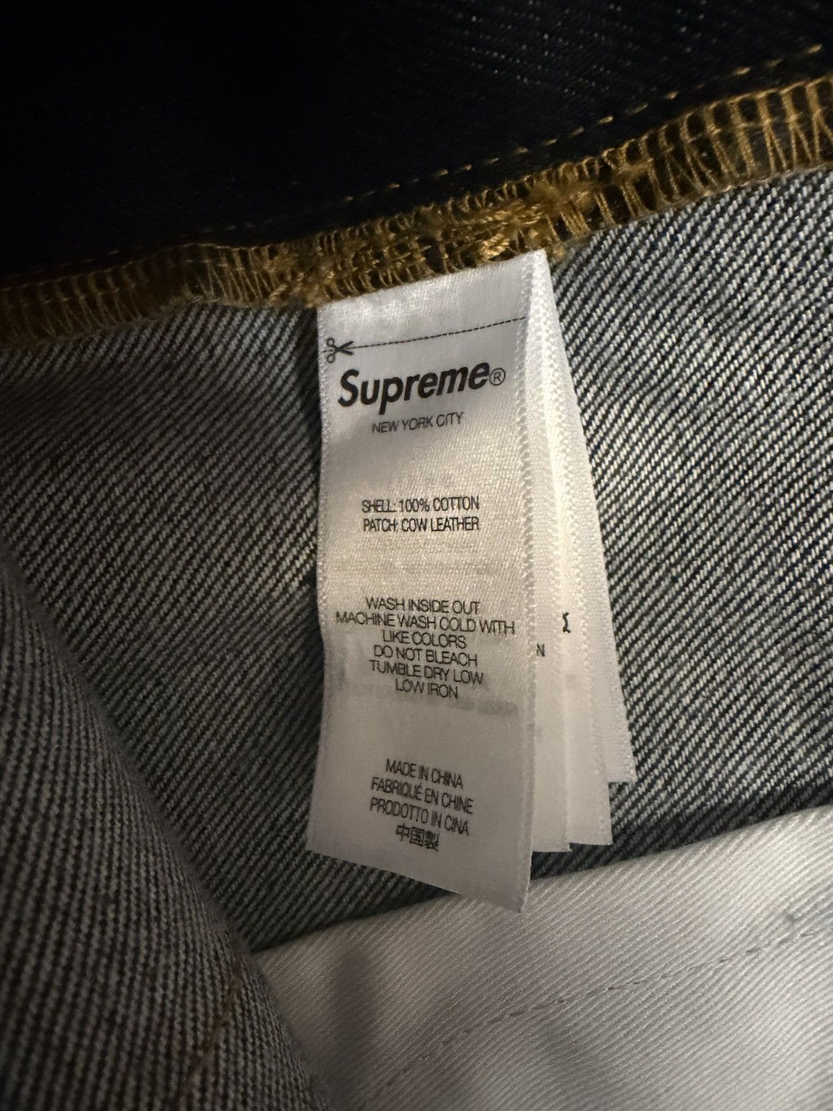 Supreme Supreme Rigid Indigo Inset Spellout Baggy Jean (Size 30) Size US 30 / EU 46 - 5 Thumbnail