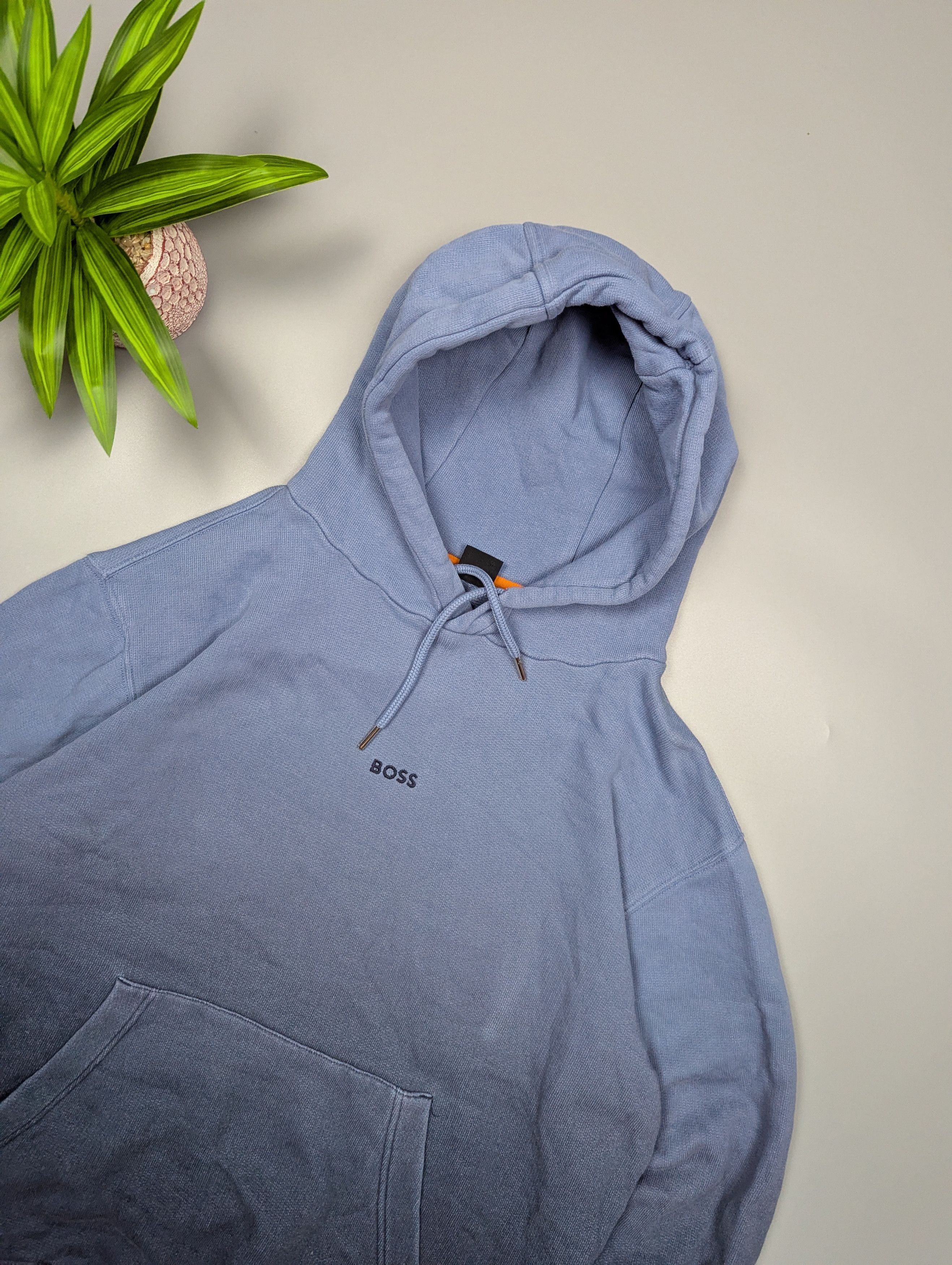 Hugo Boss Hugo Boss Men’s Gradient Dye Cotton Terry Distressed Hoodie Size US XL / EU 56 / 4 - 4 Thumbnail
